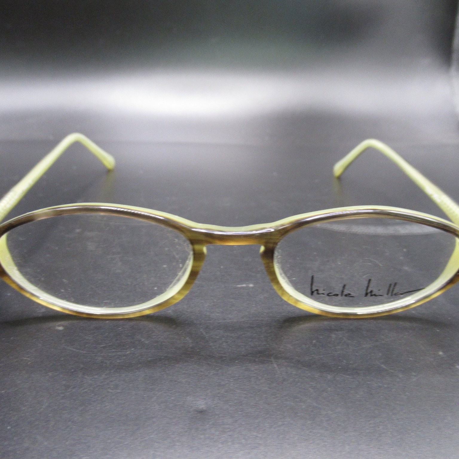 Nicole Miller Sweety Oyster 140mm Eyeglass Frames Women's Pale Green Oval Nicole Miller Sweety Oyster 140mm Eyeglass Frames Women's Pale Green Oval