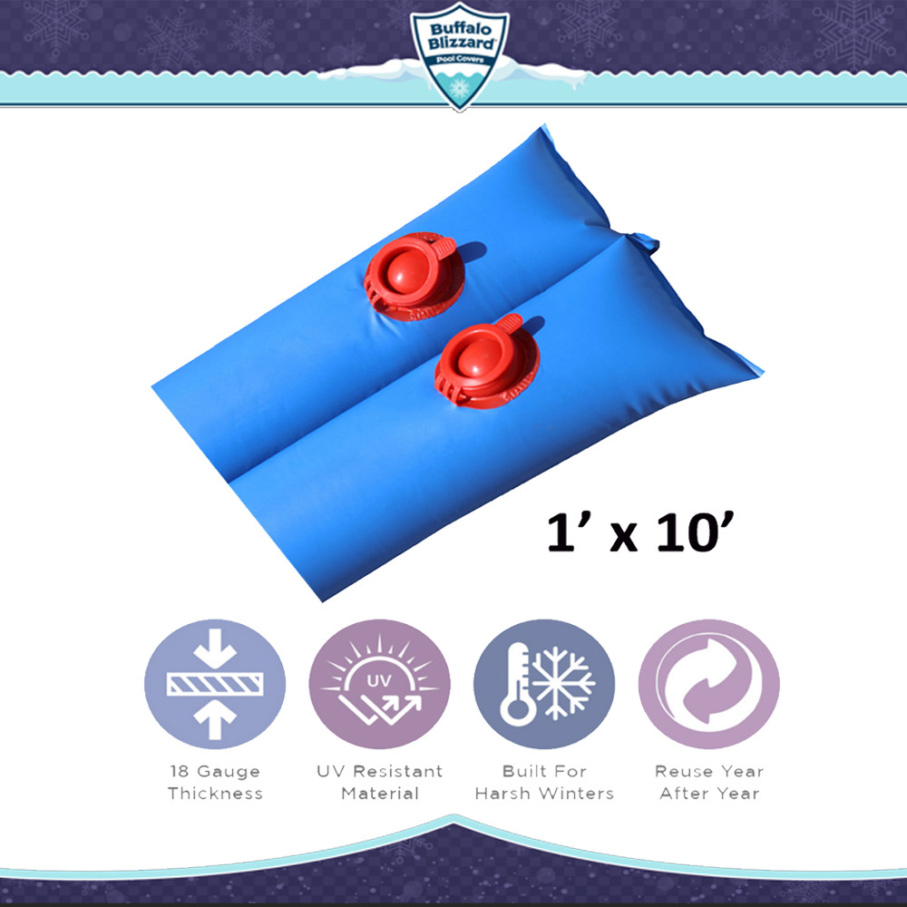 Buffalo Blizzard 1 x 10 Water Tubes 18 Gauge For Swimming Pool Covers - 12 Pack Buffalo Blizzard 1 x 10 Water Tubes 18 Gauge For Swimming Pool Covers - 12 Pack