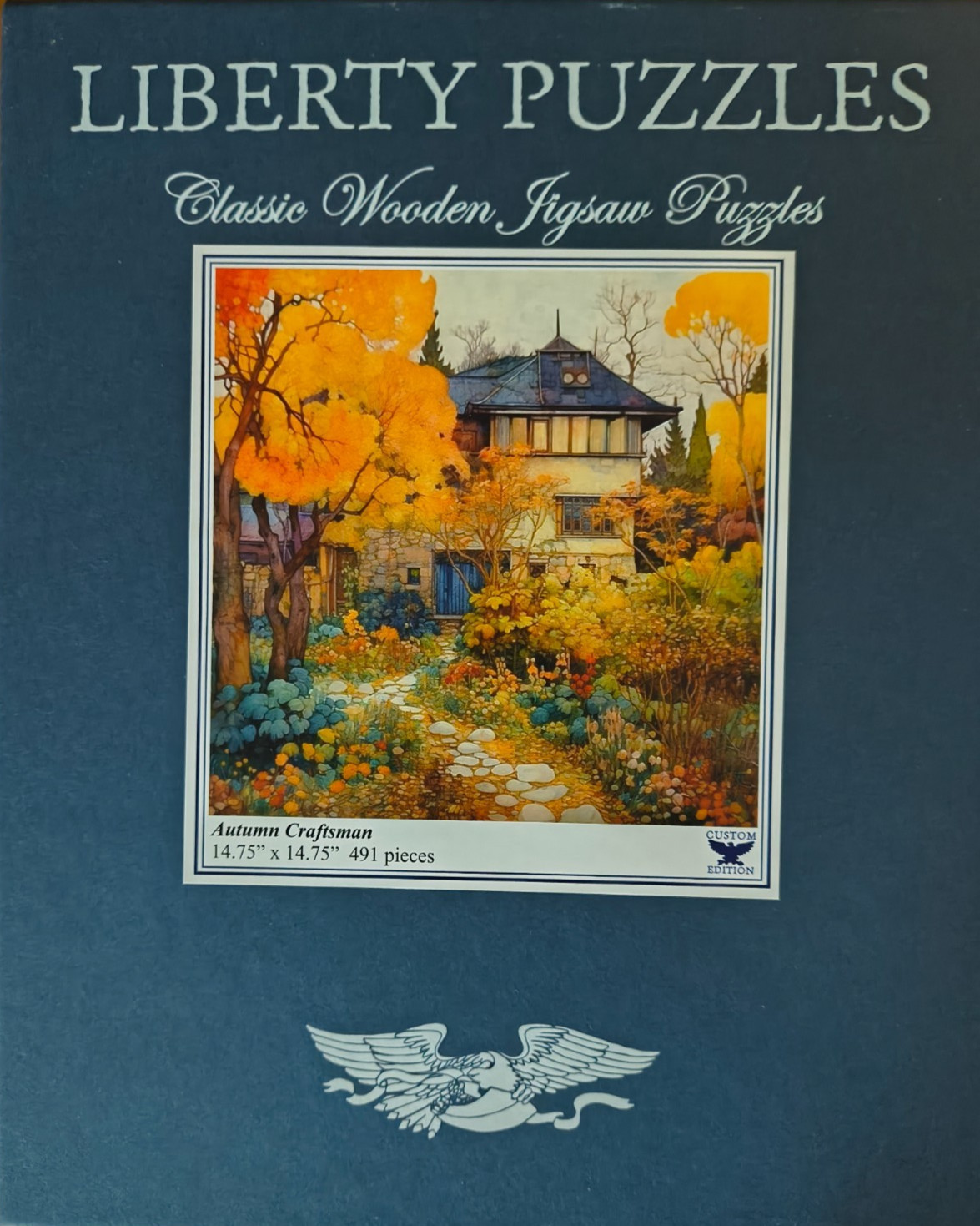 Custom Liberty Wooden Jigsaw Puzzle - Autumn Craftsman - 491 pcs.