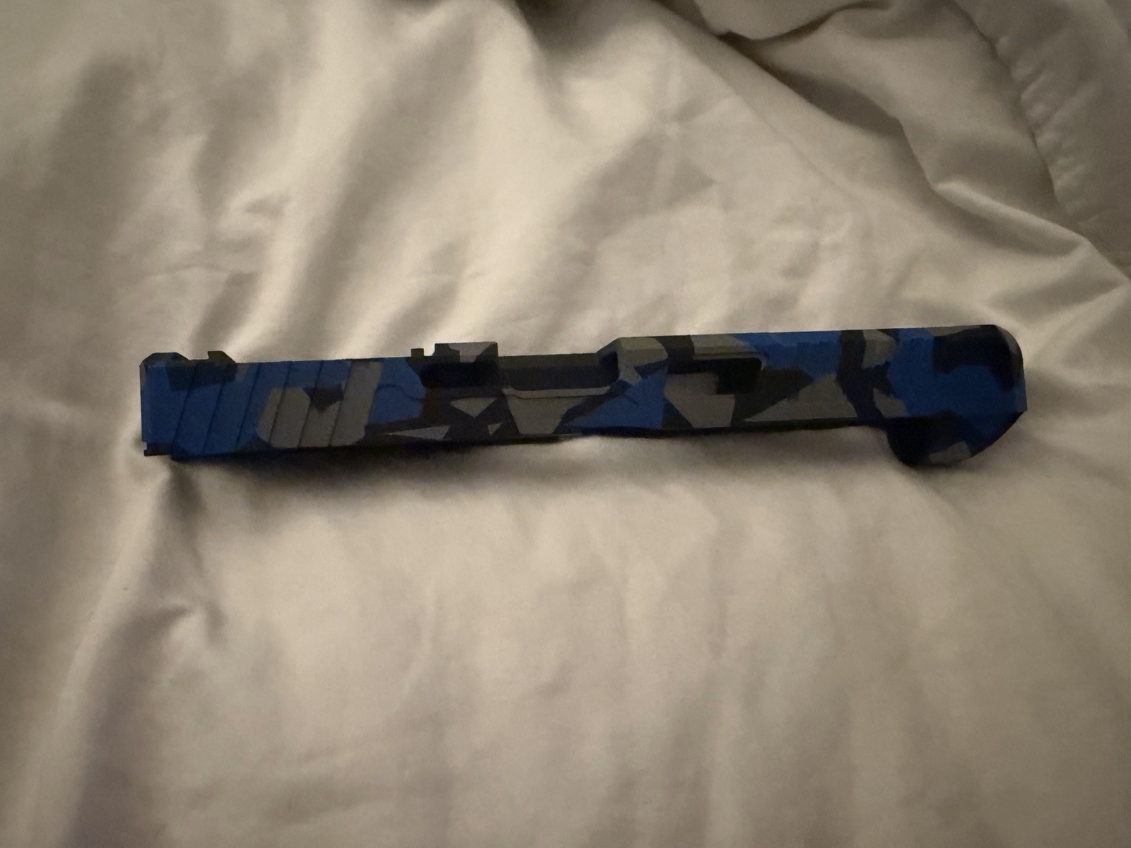 Slideworks Commando Cut Slide for Glock 34 Gen 3 17-4 SS Blue Camo Cerakote