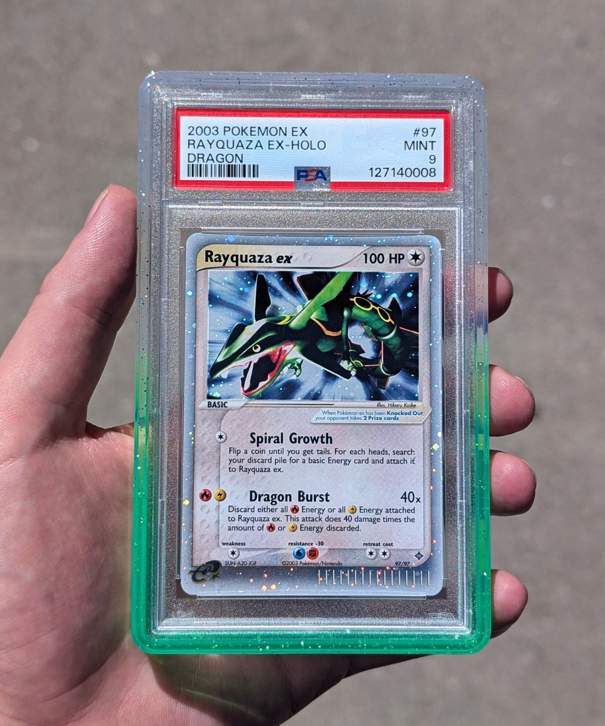 2003 Pokemon PSA 9 Rayquaza EX Holo EX Dragon #97 2003 Pokemon PSA 9 Rayquaza EX Holo EX Dragon #97