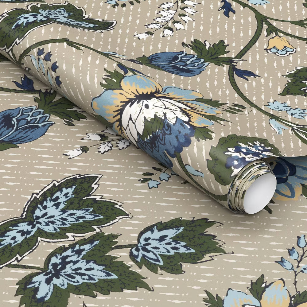 Adelaide Floral Green Peel and Stick Wallpaper - Threshold