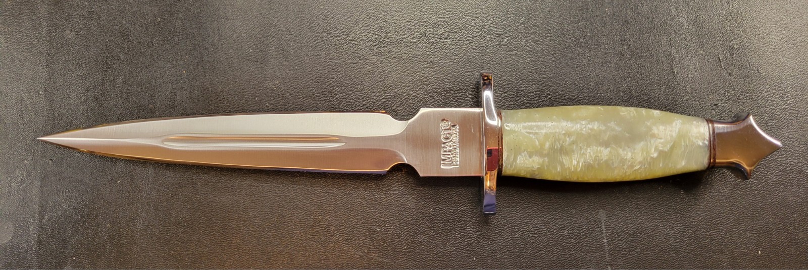 Impact Cutlery Custom D2 Steel Combat Dagger Knife Pearl Resin Handle- 2527 Impact Cutlery Custom D2 Steel Combat Dagger Knife Pearl Resin Handle- 2527