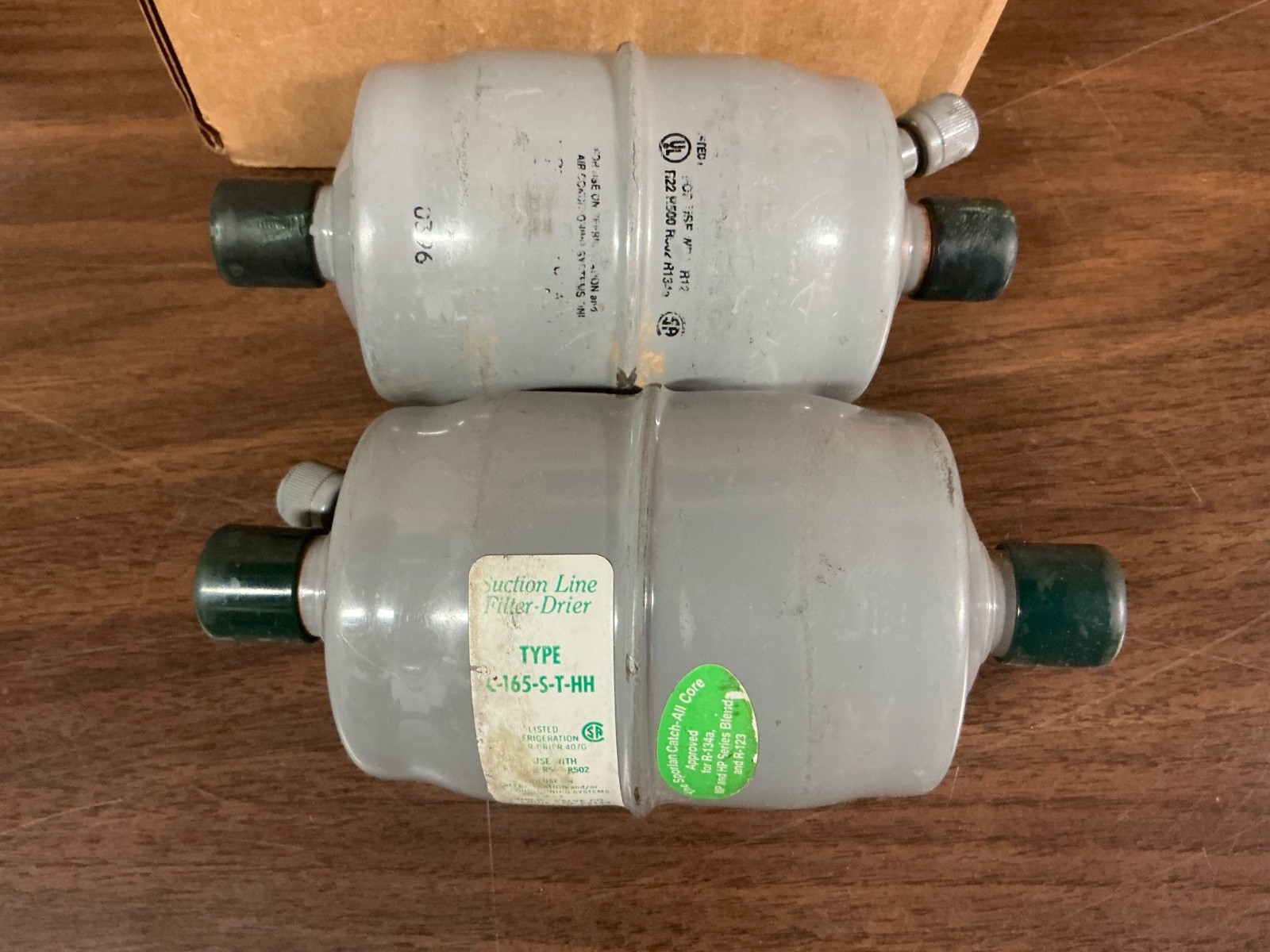 Two Sporlan C-165-S-T-HH Catch All Filter-Drier 5/8 Two Sporlan C-165-S-T-HH Catch All Filter-Drier 5/8
