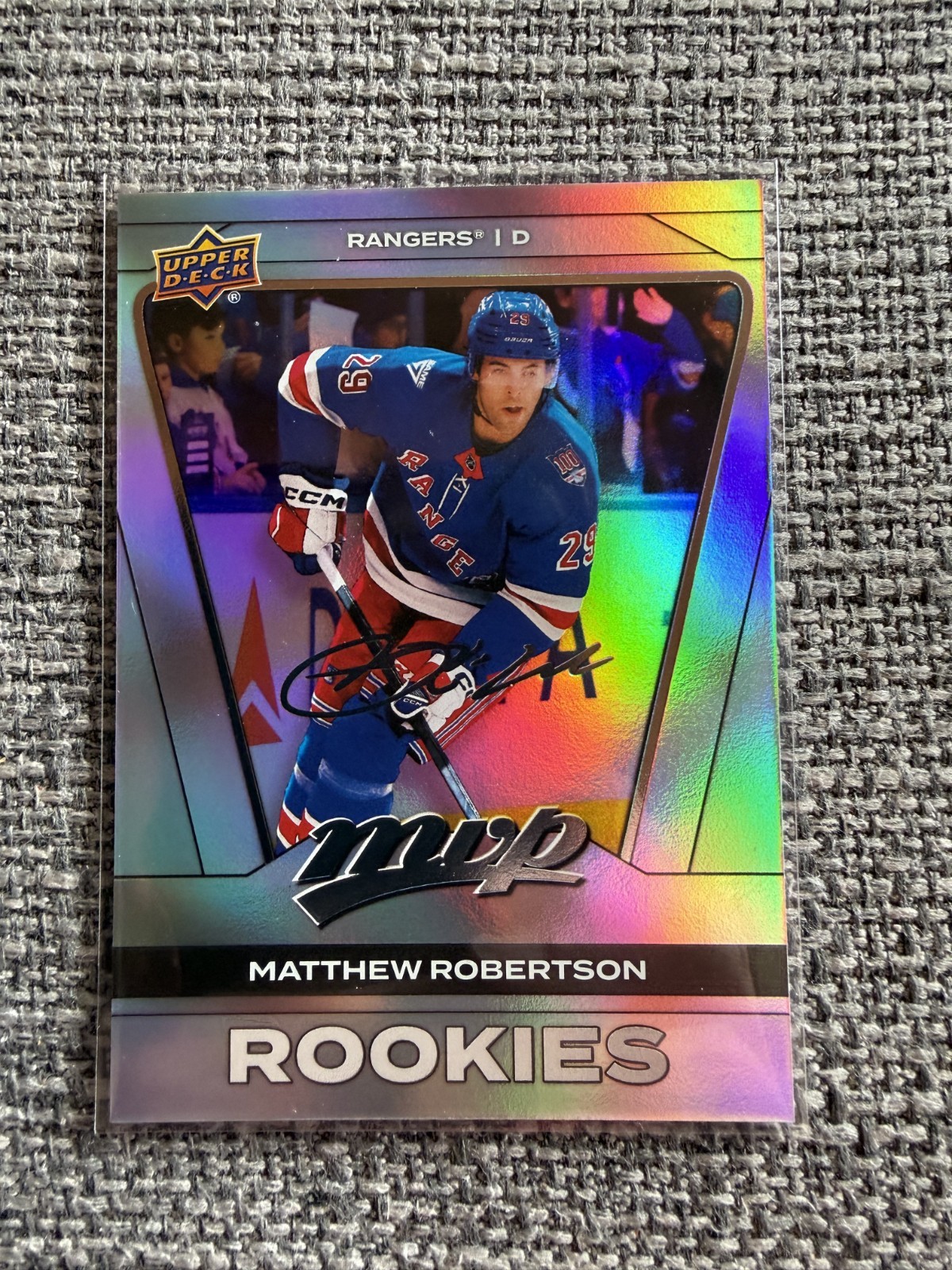 2025-26 UD CDD Mvp Silver Collection - Matthew Robertson #261 Silver Script 2025-26 UD CDD Mvp Silver Collection - Matthew Robertson #261 Silver Script