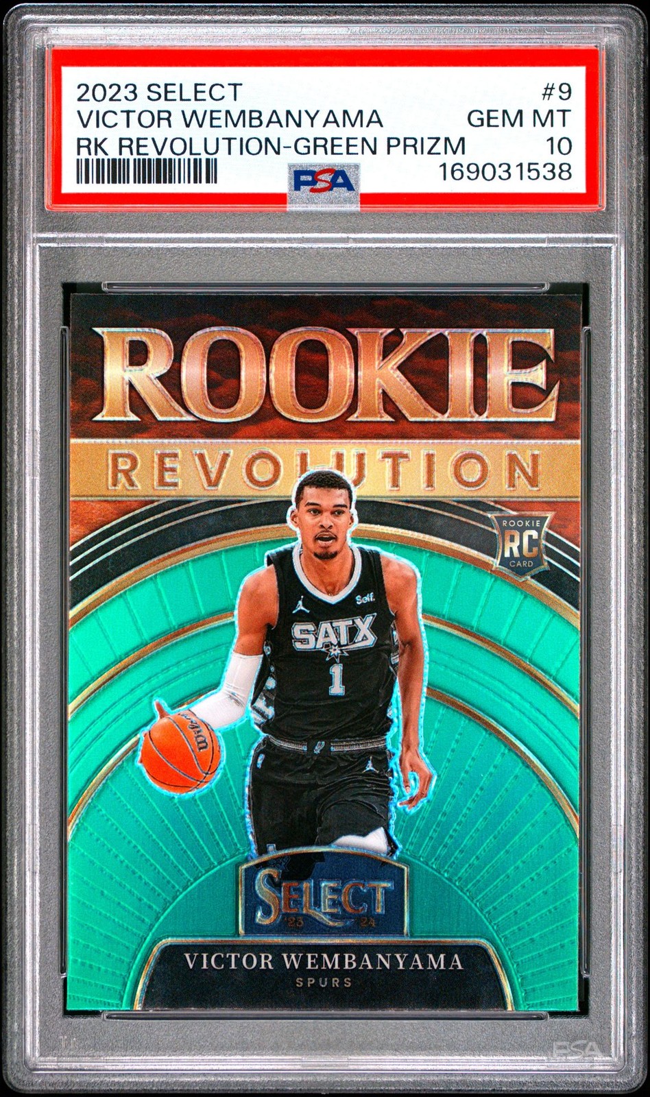🔥PSA 10 2023 Select Rookie Revolution Wembanyama #9 Green Prizm RC POP/325 🦄👽 🔥PSA 10 2023 Select Rookie Revolution Wembanyama #9 Green Prizm RC POP/325 🦄👽