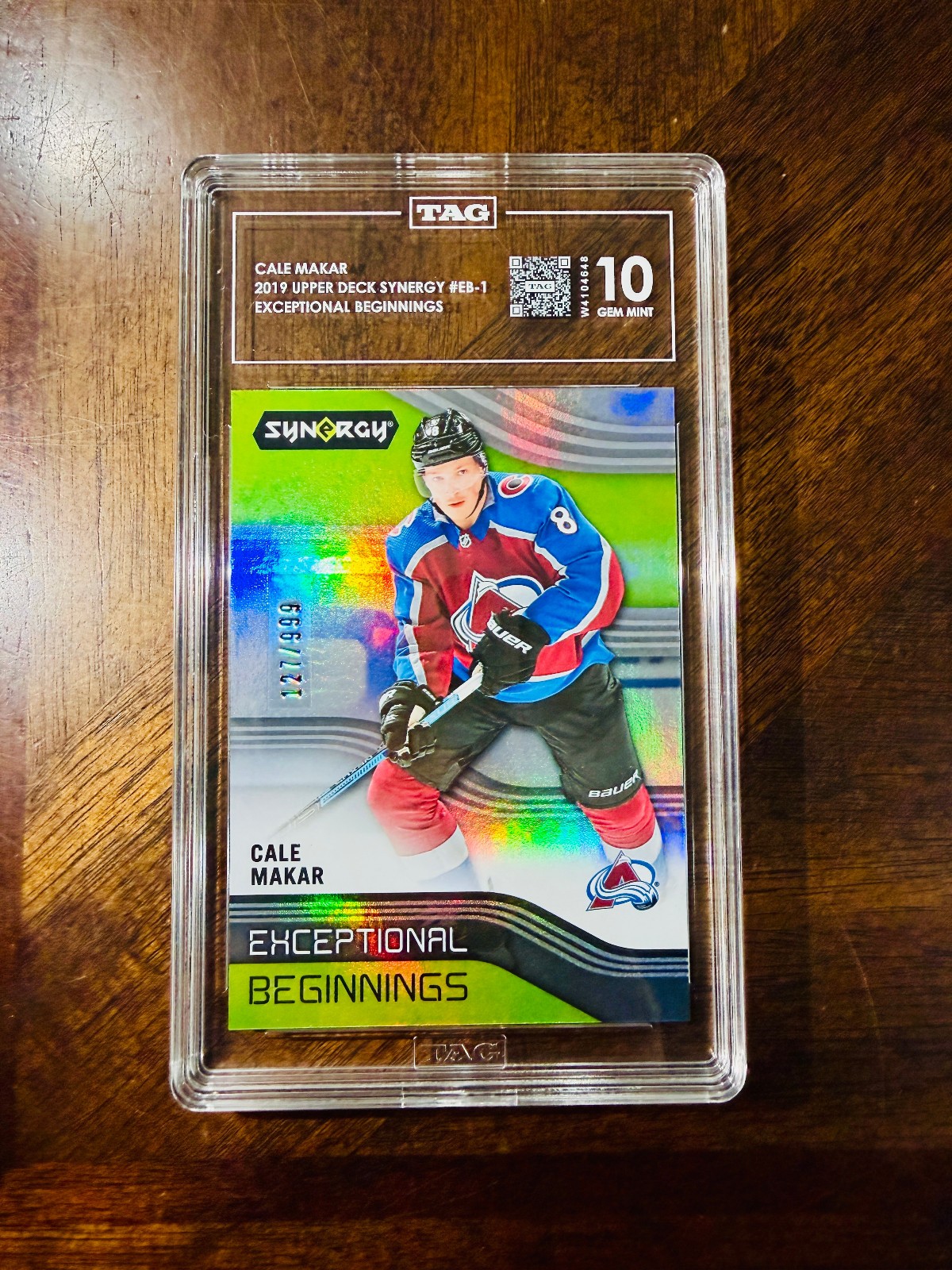 2019 Cale Makar RC TAG 10 - more rare Young Guns Rookie serial # GEM (RC) RARE 2019 Cale Makar RC TAG 10 - more rare Young Guns Rookie serial # GEM (RC) RARE