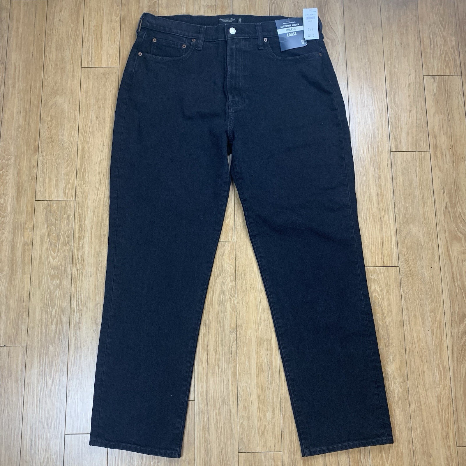 Abercrombie Fitch Jeans Men Fits 36x31 Black Athletic Loose Vintage Stretch NWT Abercrombie Fitch Jeans Men Fits 36x31 Black Athletic Loose Vintage Stretch NWT