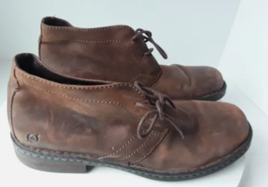 Born Harrison Brown Leather Lace Up Ankle Chukka Boots Mens Size 12 M9431