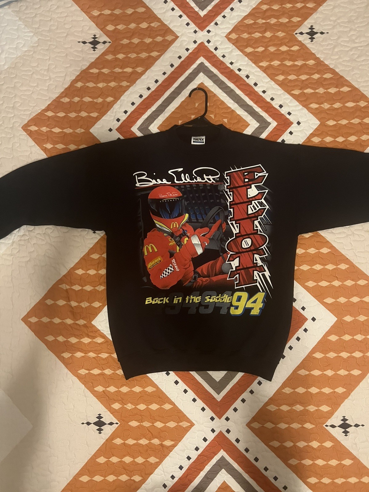 Vtg Bill Elliott Sweatshirt Mens L  Large McDonalds Nascar #94  1998 vintage