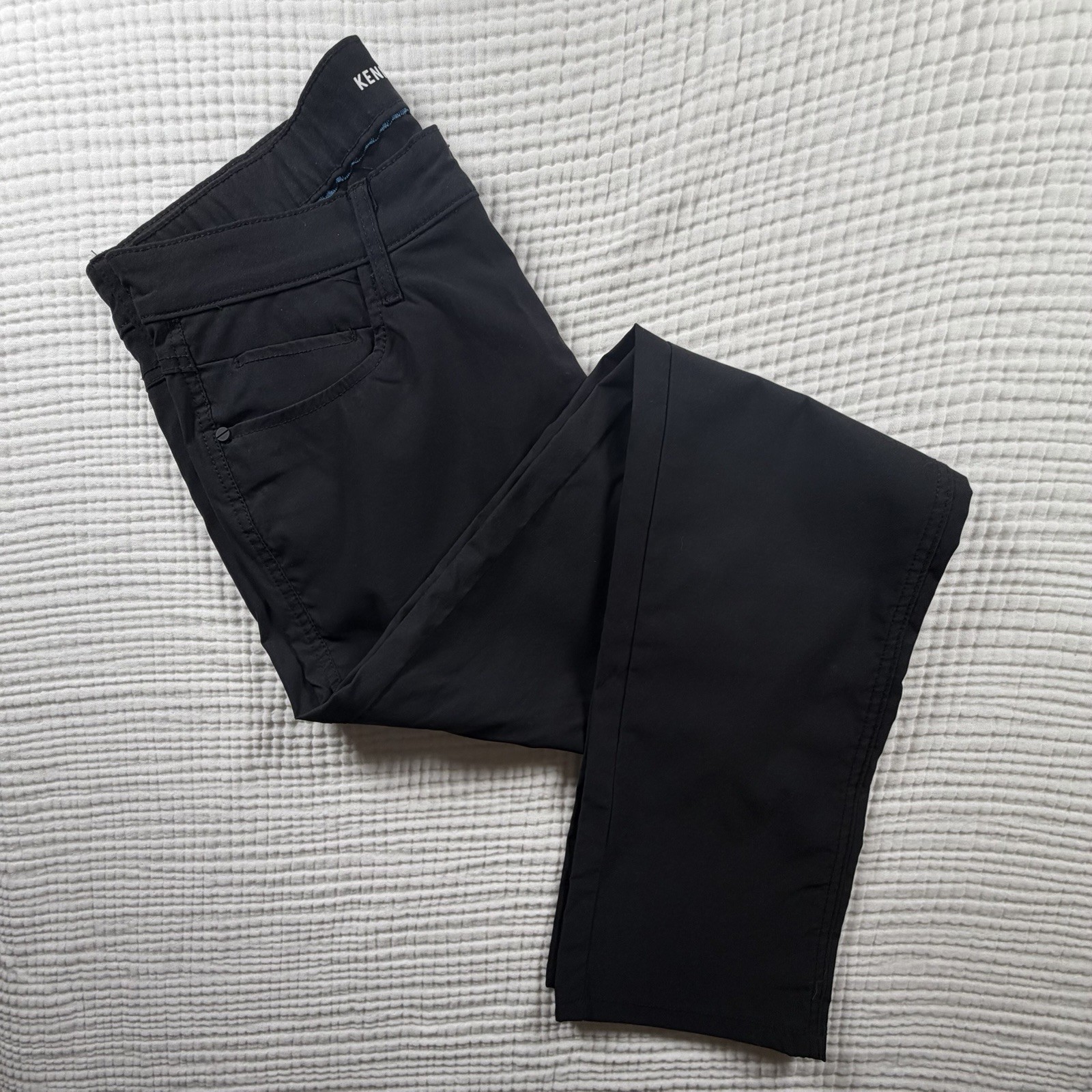 Kenneth Cole New York  Slim-Fit  Black Tech Pants  stretch performance  Sz 33x32