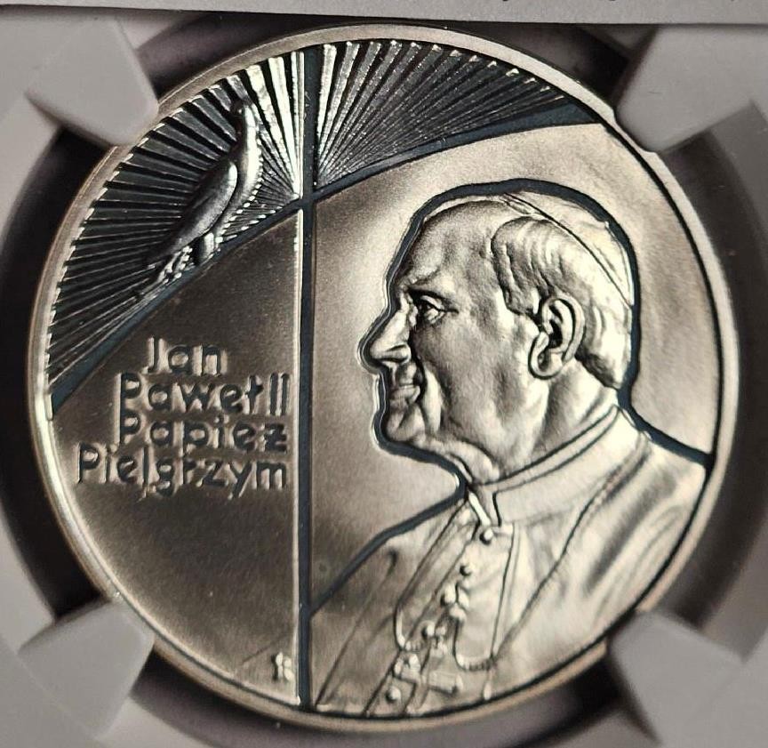 Poland, 10 Zlotych 1999MW NGC Proof 68 Ultra Cameo, John Paul II, Silver
