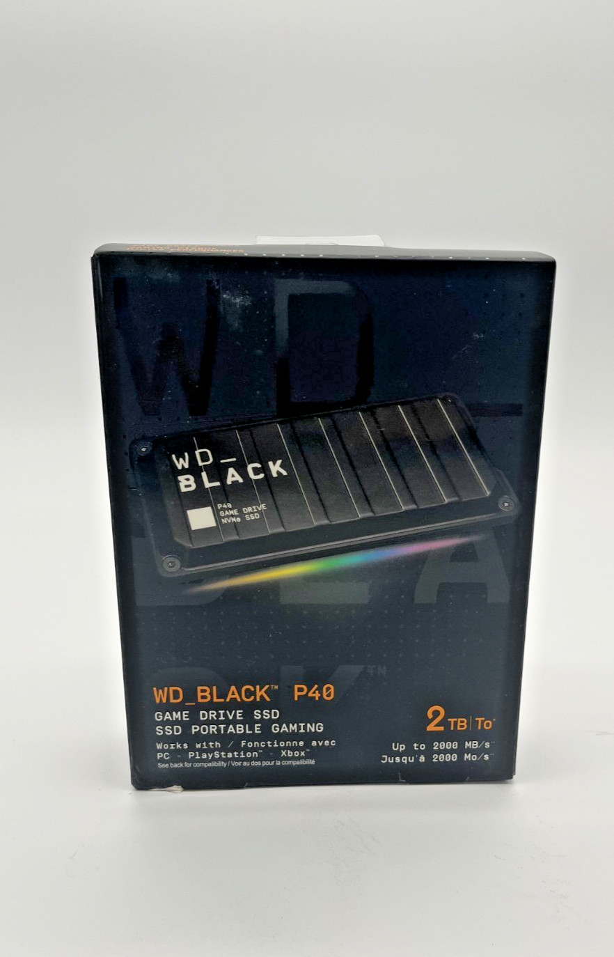 WD _BLACK P40 2TB Game Drive USB 3.2 Gen 2x2 External SSD WD _BLACK P40 2TB Game Drive USB 3.2 Gen 2x2 External SSD