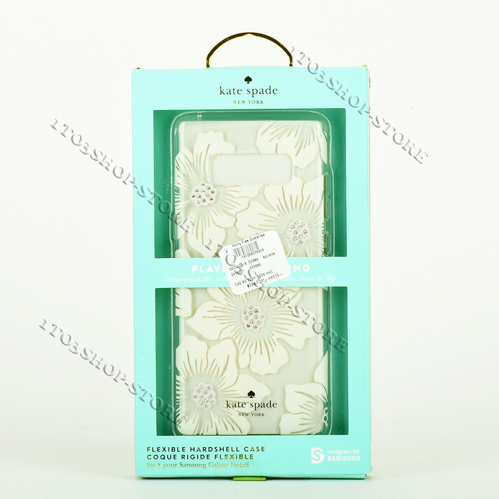 Kate Spade Flexible Case For Samsung Galaxy Note 8 - Hollyhock Floral Clear