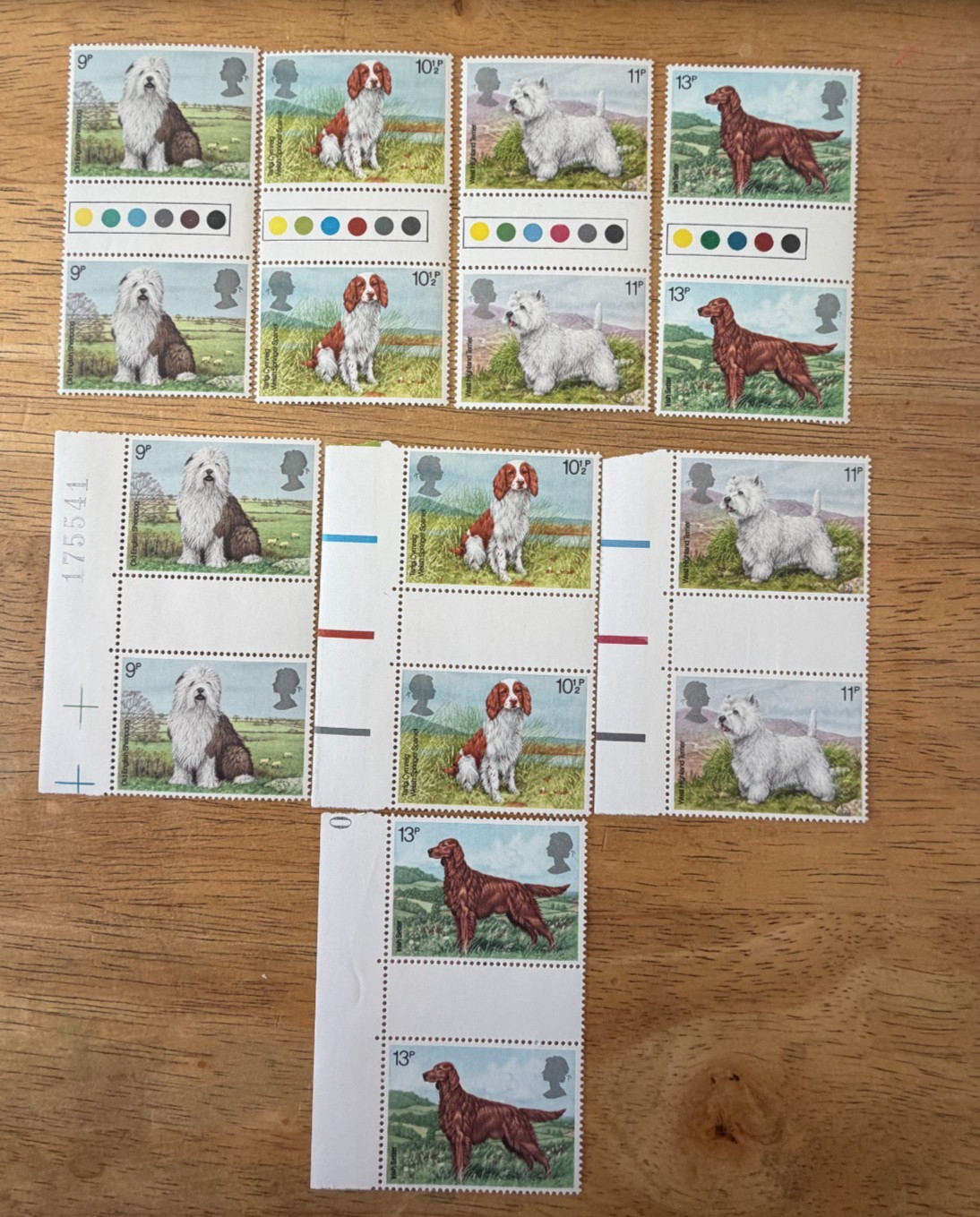 GB 1979 Dogs MNH (SG:1075-1078) Gutter Pairs GB 1979 Dogs MNH (SG:1075-1078) Gutter Pairs
