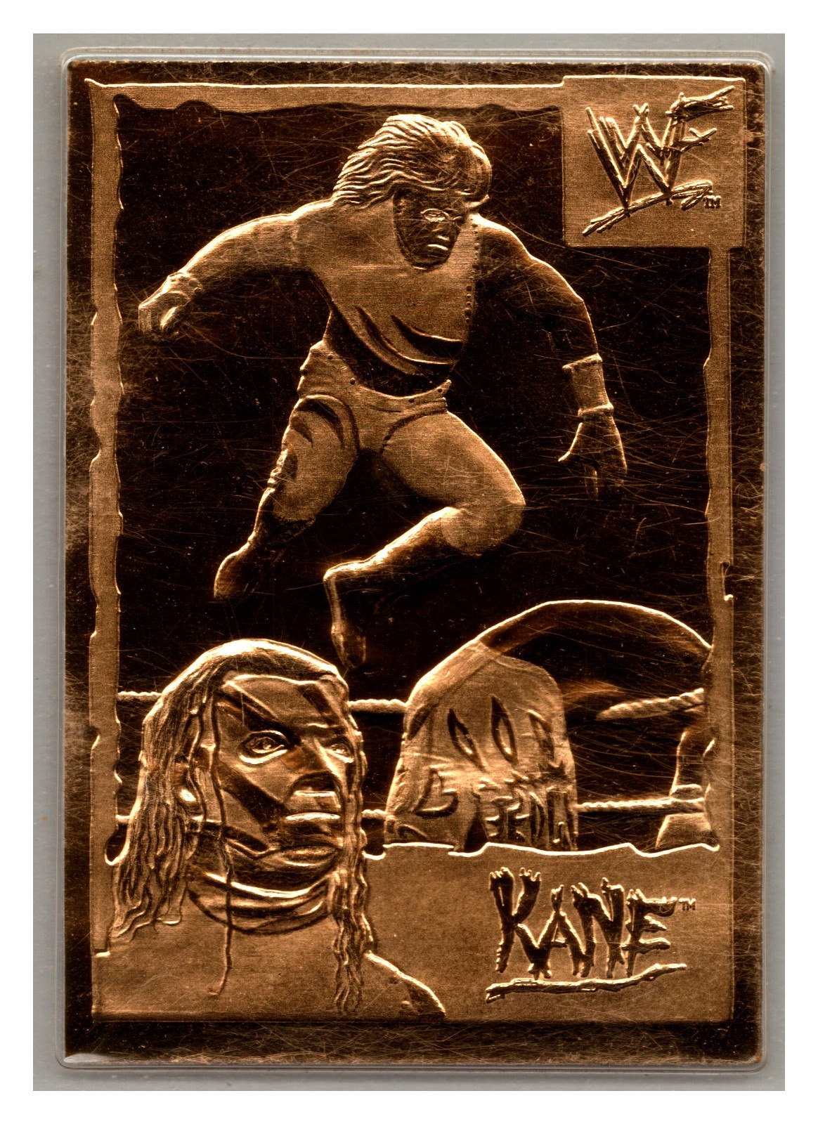 1999-2005 Danbury Mint WWF Gold Card Kane Embossed Wrestling Collectible WWE 1999-2005 Danbury Mint WWF Gold Card Kane Embossed Wrestling Collectible WWE