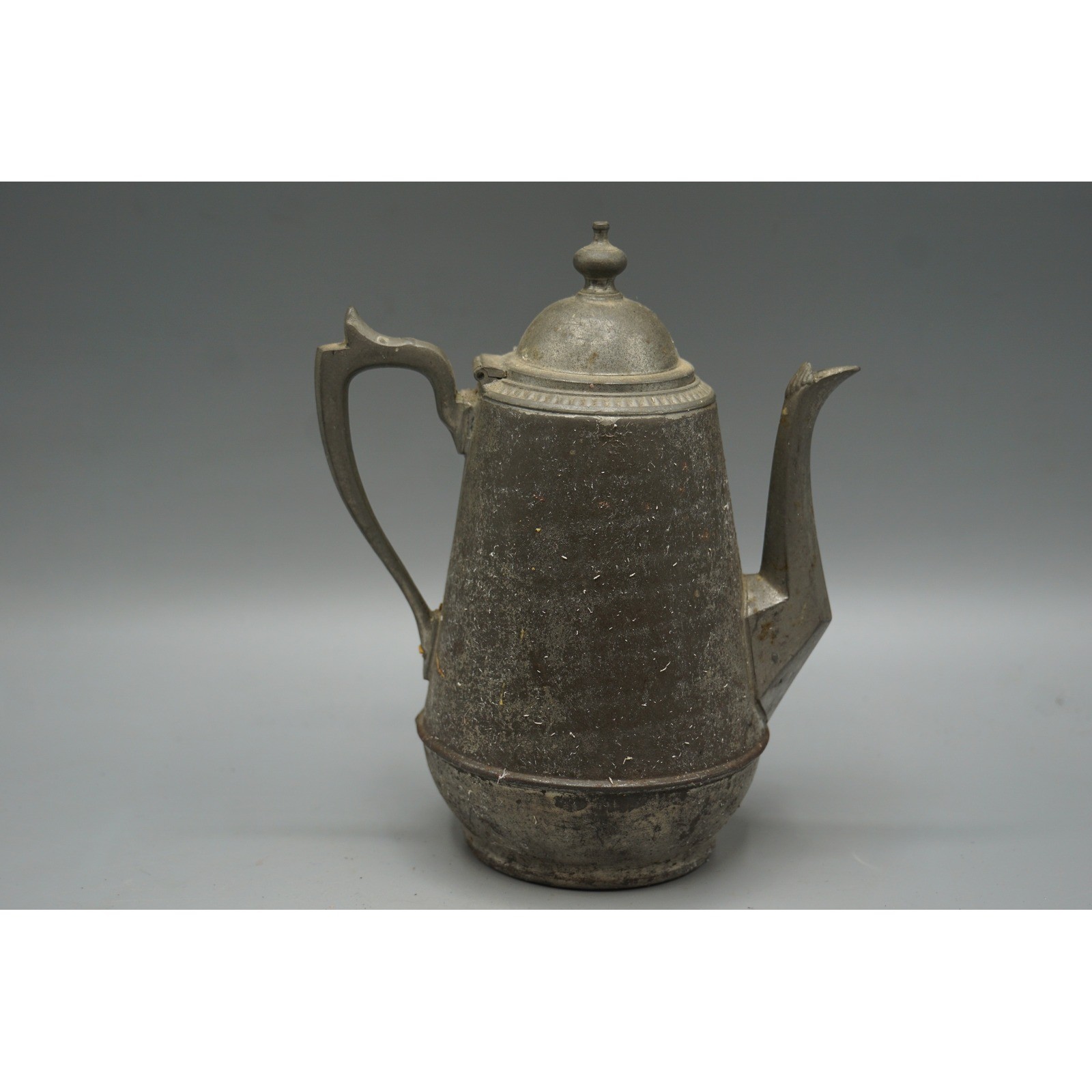 Antique EB Manning Pewter Coffee Pot Patent 1862 Civil War Era Metal Teapot Antique EB Manning Pewter Coffee Pot Patent 1862 Civil War Era Metal Teapot