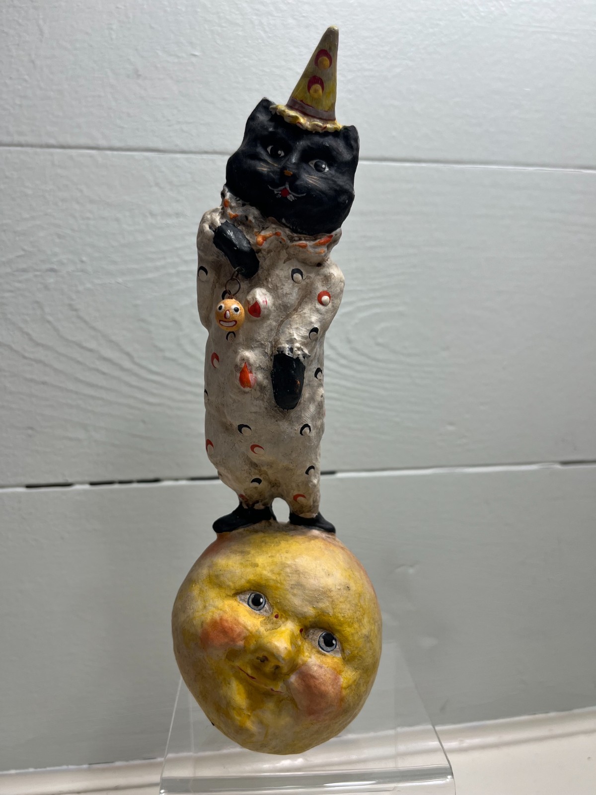 2002 Debbee Thibault Black Cat Clown Halloween Figurine Limited Edition Signed
