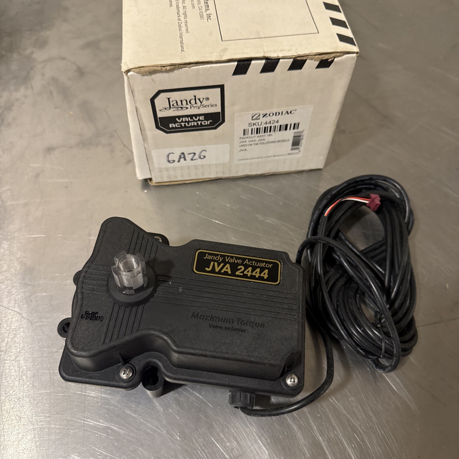 Jandy JVA2444 24VAC Pool Valve Actuator Black Plastic with Cable Jandy JVA2444 24VAC Pool Valve Actuator Black Plastic with Cable