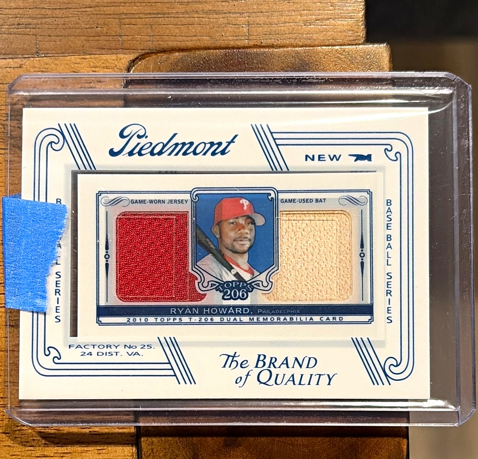 Topps 2010 Topps T-206 Ryan Howard Dual Memorabilia Relic Insert DR-RH /99 Topps 2010 Topps T-206 Ryan Howard Dual Memorabilia Relic Insert DR-RH /99