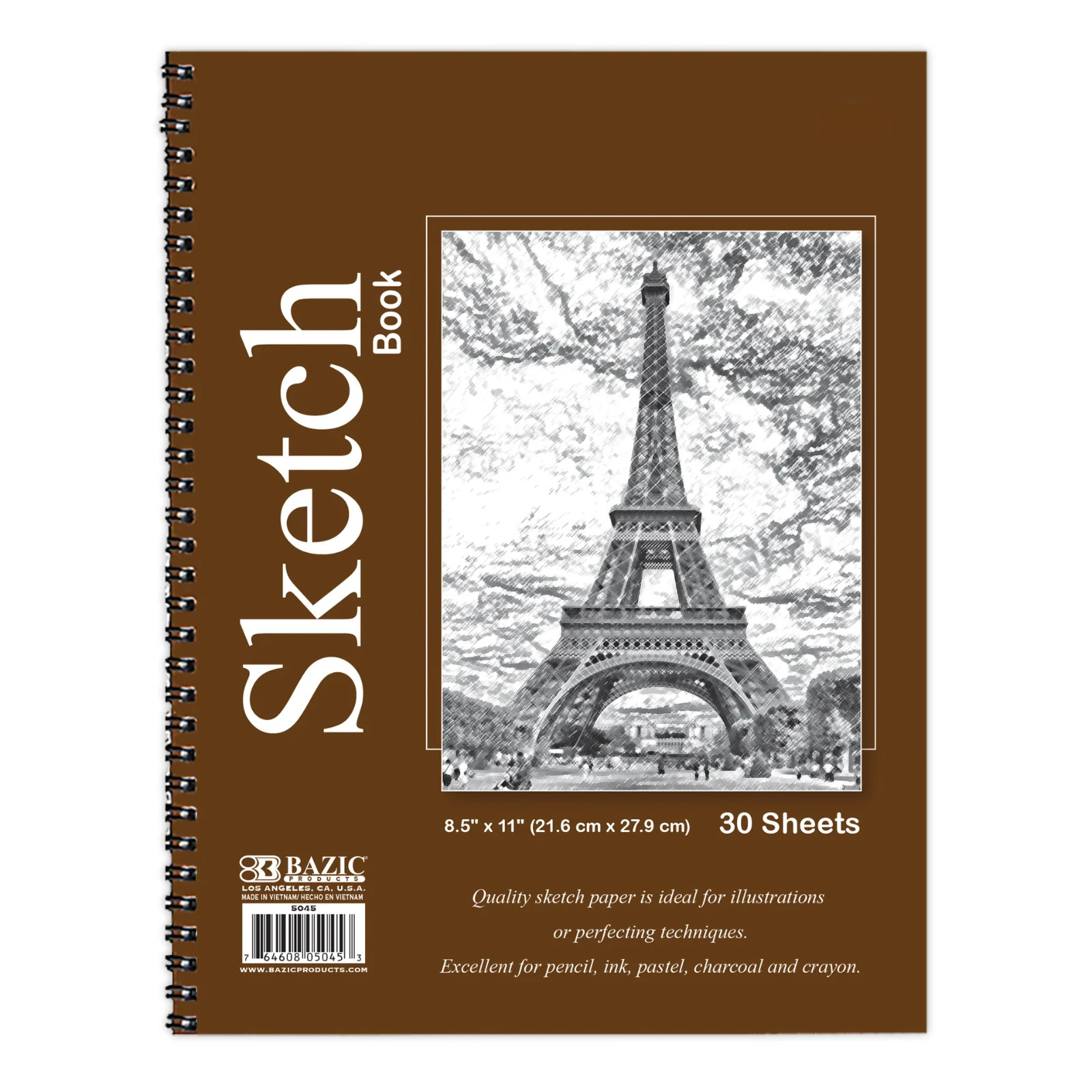 3 x BAZIC Sketch Pad 30 Sheets 8.5*11 side Spiral Sketchbook Drawing Pads 3 x BAZIC Sketch Pad 30 Sheets 8.5*11 side Spiral Sketchbook Drawing Pads