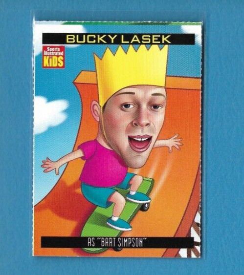 2000 SI Sports Kids BUCKY LASEK Rookie Skateboard/X Games \'As Bart Simpson\' #954