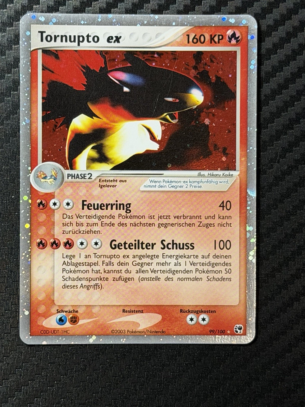 Typhlosion ex (Tornupto ex) 99/100 Holo Rare EX Sandstorm German Typhlosion ex (Tornupto ex) 99/100 Holo Rare EX Sandstorm German