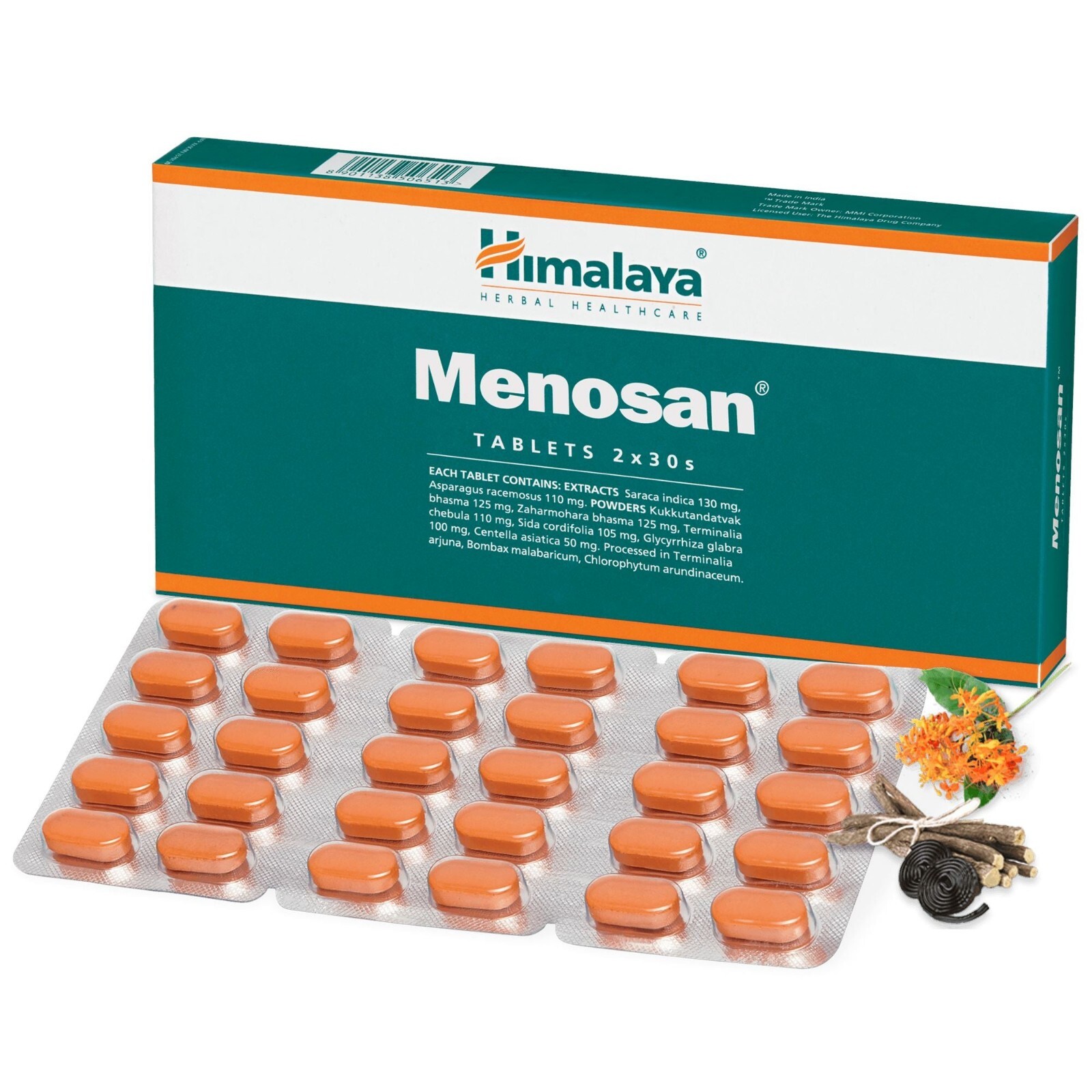 Menosan Himalaya 3 Box USA OFFICIAL  180 Tablets Vegetarian Botanical 100% Pure
