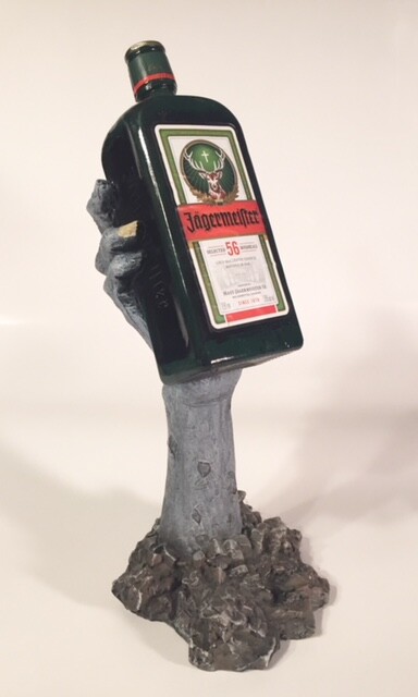 JAGERMEISTER - Zombie Hand with Bottle Bar Display - JAGERMEISTER - Zombie Hand with Bottle Bar Display -