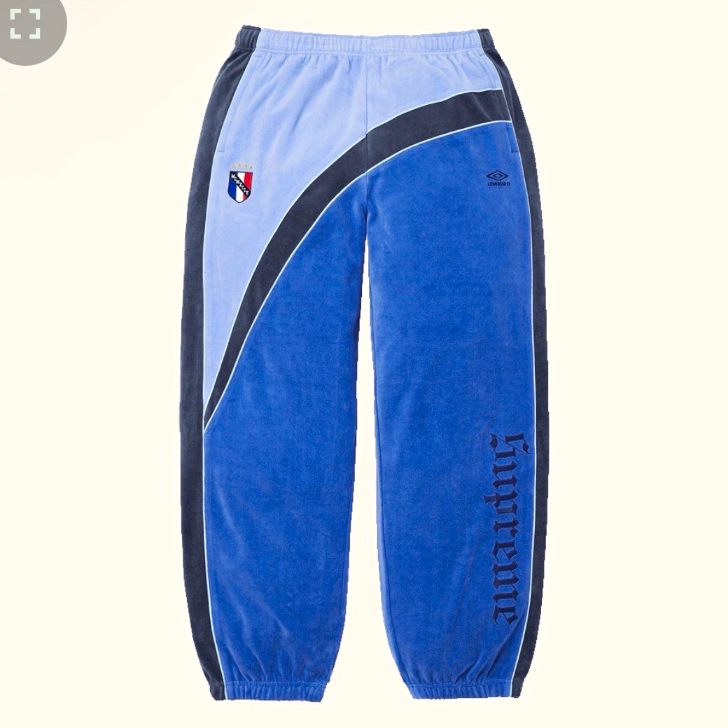 Umbro Supreme Men’s Blue Velour Colorblock Logo Jogger Pants S Drawstring Umbro Supreme Men’s Blue Velour Colorblock Logo Jogger Pants S Drawstring