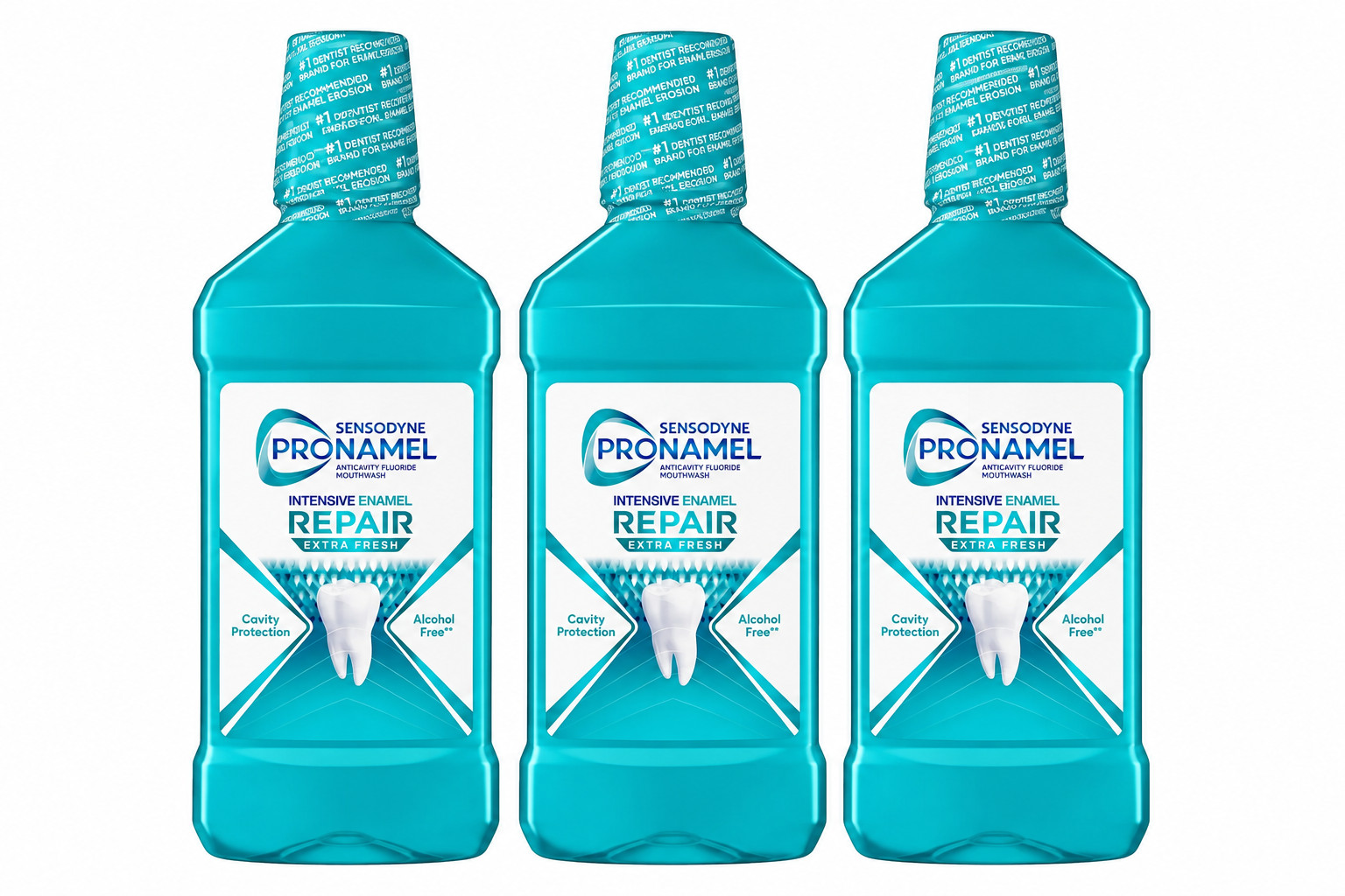 3 Pack Sensodyne Pronamel Intensive Enamel Repair Mouthwash Extra Fresh 16.9 oz