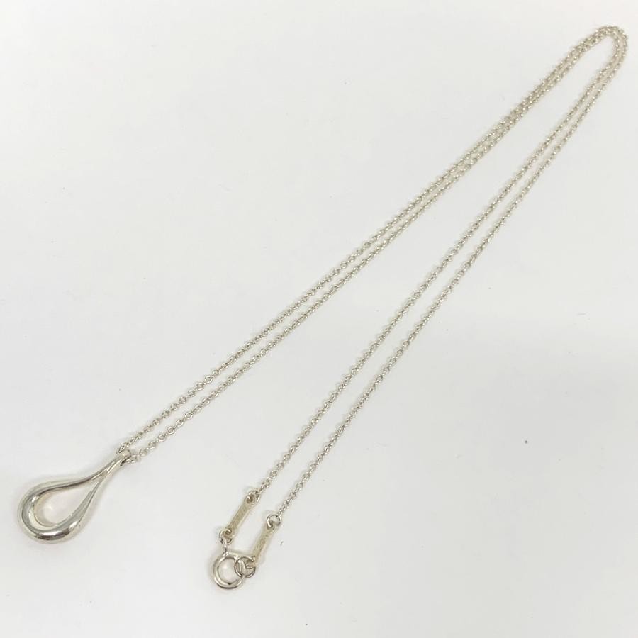 Tiffany & Co Open Teardrop Necklace Sterling Silver 925 49cm with Pouch