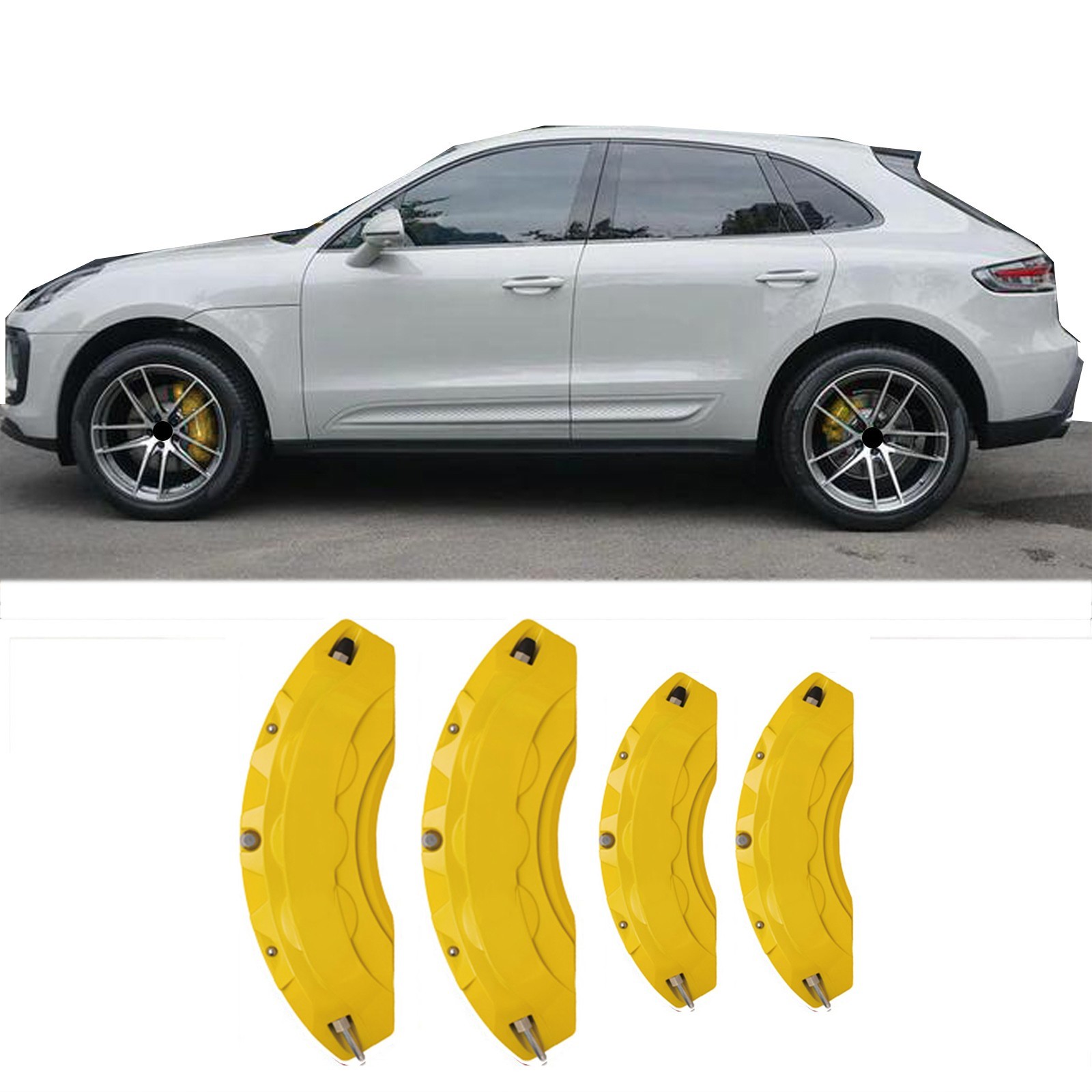 4pcs Yellow Aluminum Car Brake Caliper Cover for PORSCHE MACAN Accessories 4pcs Yellow Aluminum Car Brake Caliper Cover for PORSCHE MACAN Accessories