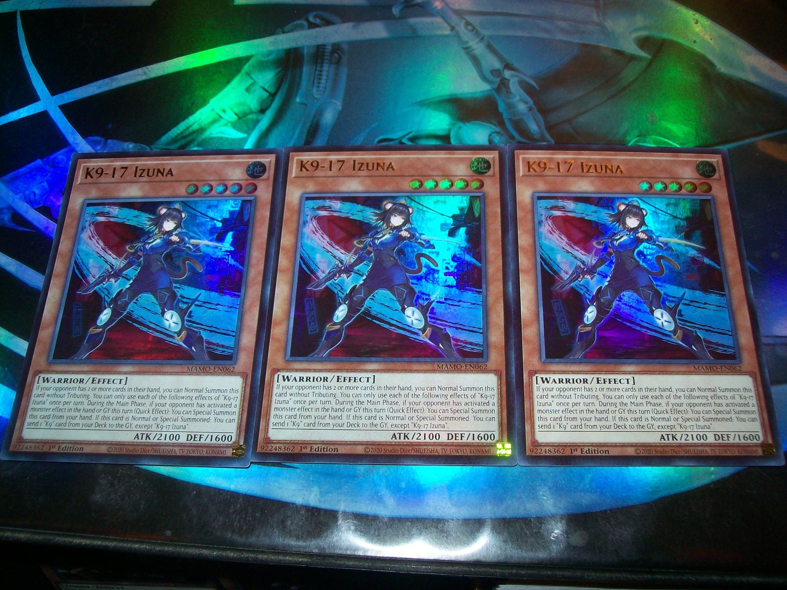 3x K9-17 Izuna 1st Edition Ultra Rare MAMO-EN062 Yu-Gi-Oh 3x K9-17 Izuna 1st Edition Ultra Rare MAMO-EN062 Yu-Gi-Oh
