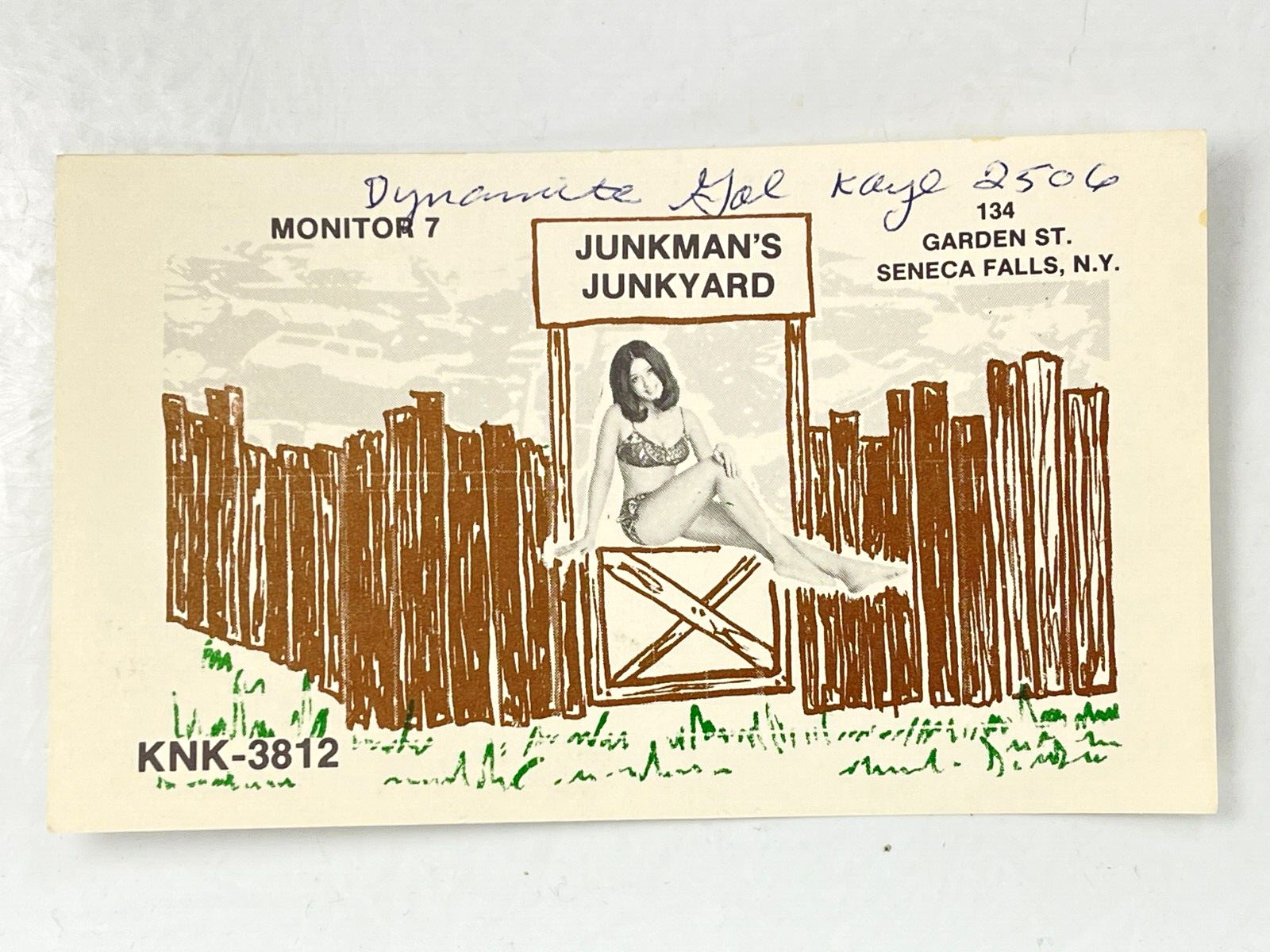 Vintage QSL Card Ham CB Amateur Radio Junkman\'s Junkyard KNK-3812 Seneca NY Vintage QSL Card Ham CB Amateur Radio Junkman\'s Junkyard KNK-3812 Seneca NY