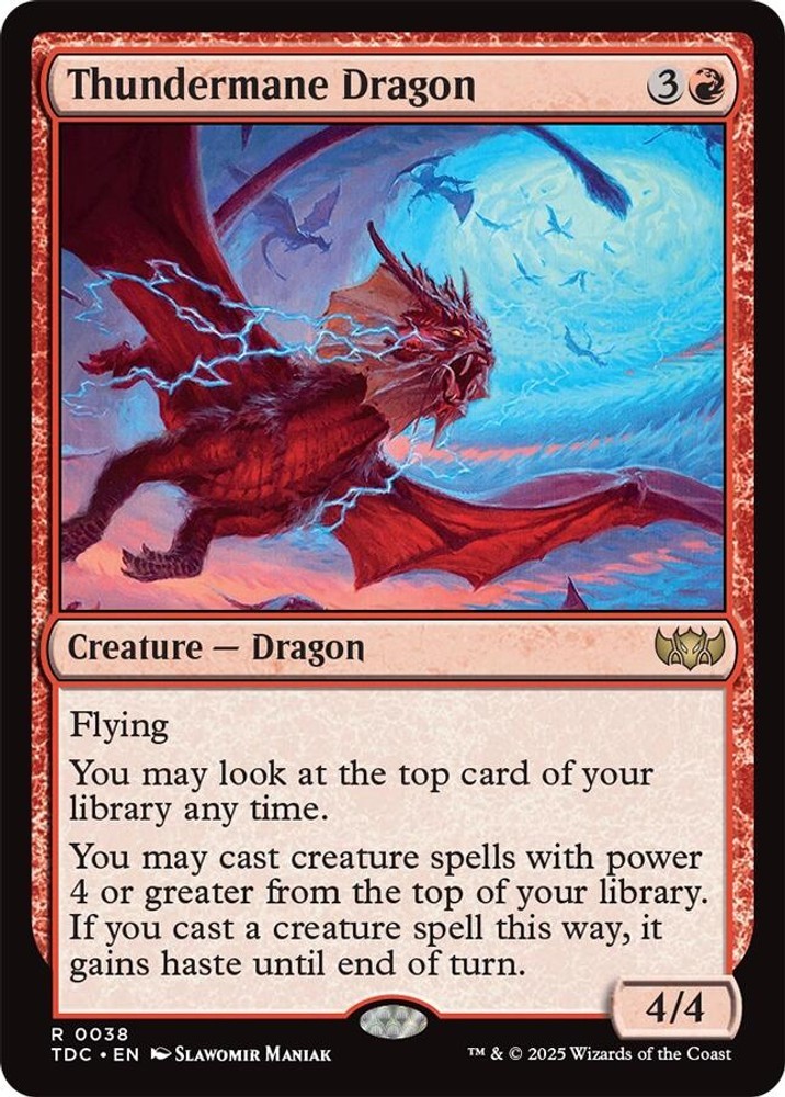 Thundermane Dragon (38) ( NM) Commander: Tarkir: Dragonstorm MTG TDC Thundermane Dragon (38) ( NM) Commander: Tarkir: Dragonstorm MTG TDC