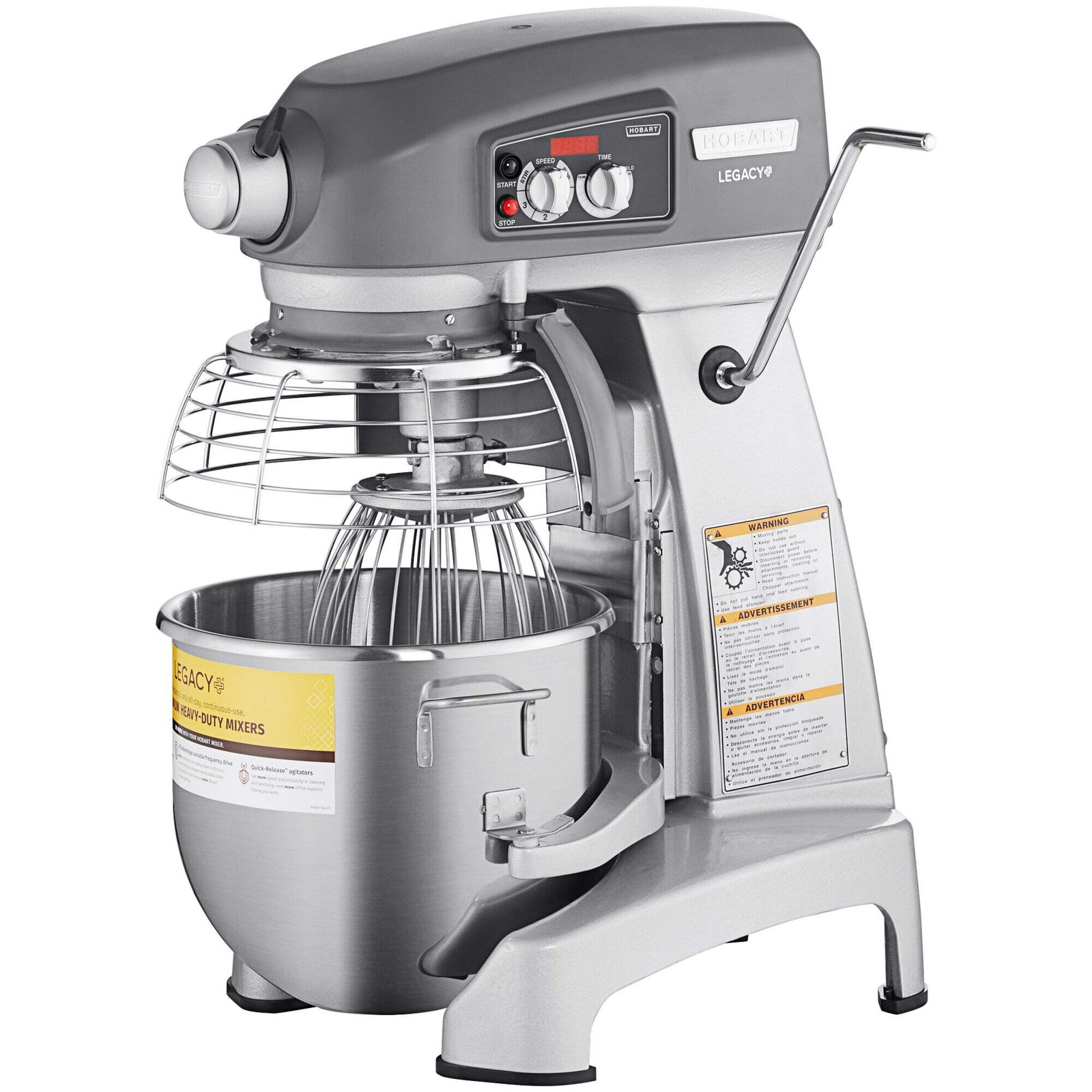 Hobart Legacy+ HL200 20 Qt. Planetary Stand Mixer with Guard & Standard Accessor