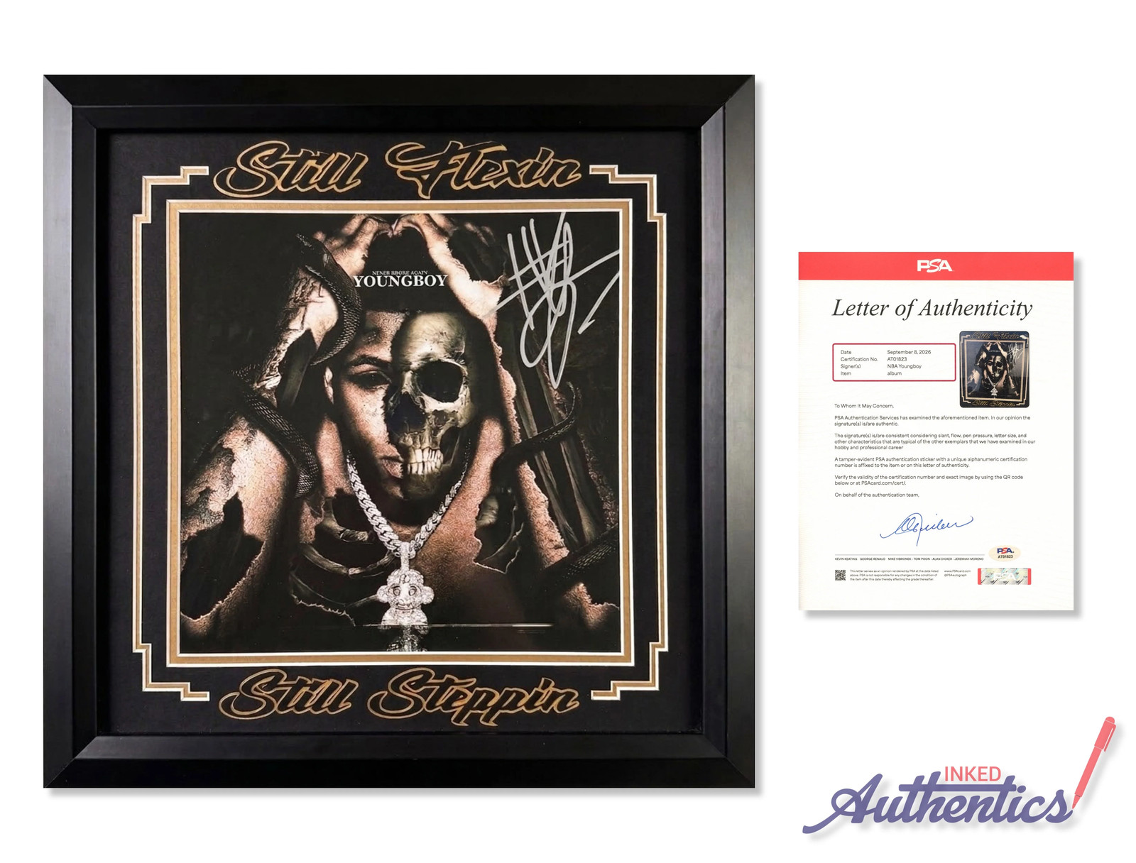 NBA Youngboy Signed Autographed 12x12 Photo “Still Flexin, Still Steppin” PSA/DN NBA Youngboy Signed Autographed 12x12 Photo “Still Flexin, Still Steppin” PSA/DN