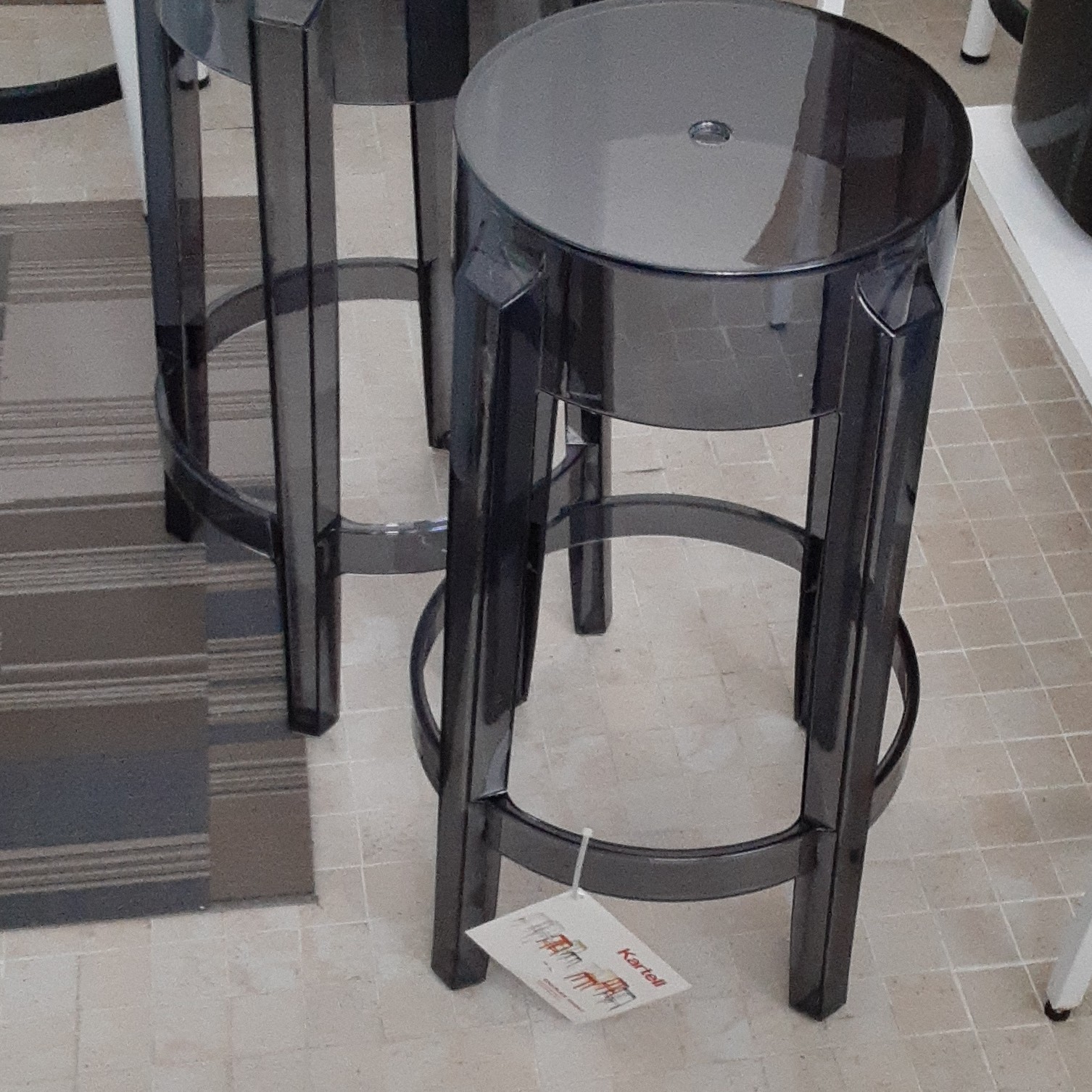 Pick Up Only 2 Kartell Charles Ghost Counter Stools Showroom Display Pick Up Only 2 Kartell Charles Ghost Counter Stools Showroom Display