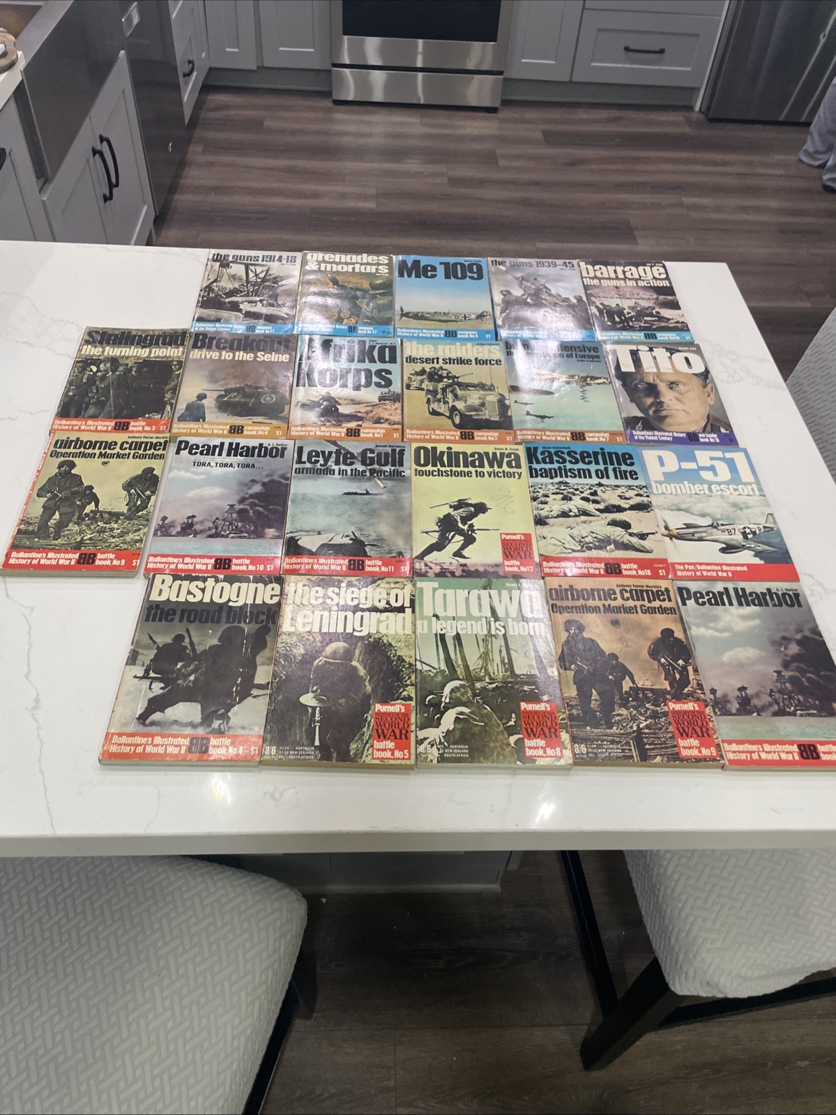 Lot of 22 Ballantine's Illustrated WWII History Vintage Paperback Books