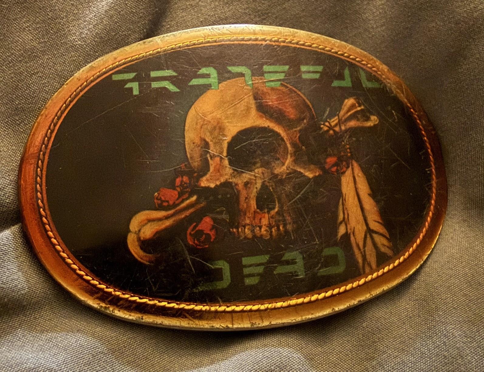 Vintage 1977 Grateful Dead Cyclops Belt Buckle Pacifica Mouse Kelley Vintage 1977 Grateful Dead Cyclops Belt Buckle Pacifica Mouse Kelley