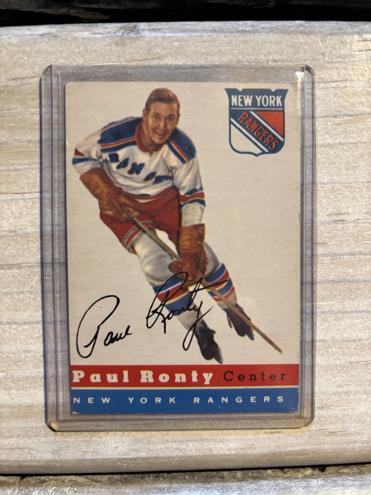 1954-55 Topps Hockey - Paul Ronty #15 New York Rangers 1954-55 Topps Hockey - Paul Ronty #15 New York Rangers