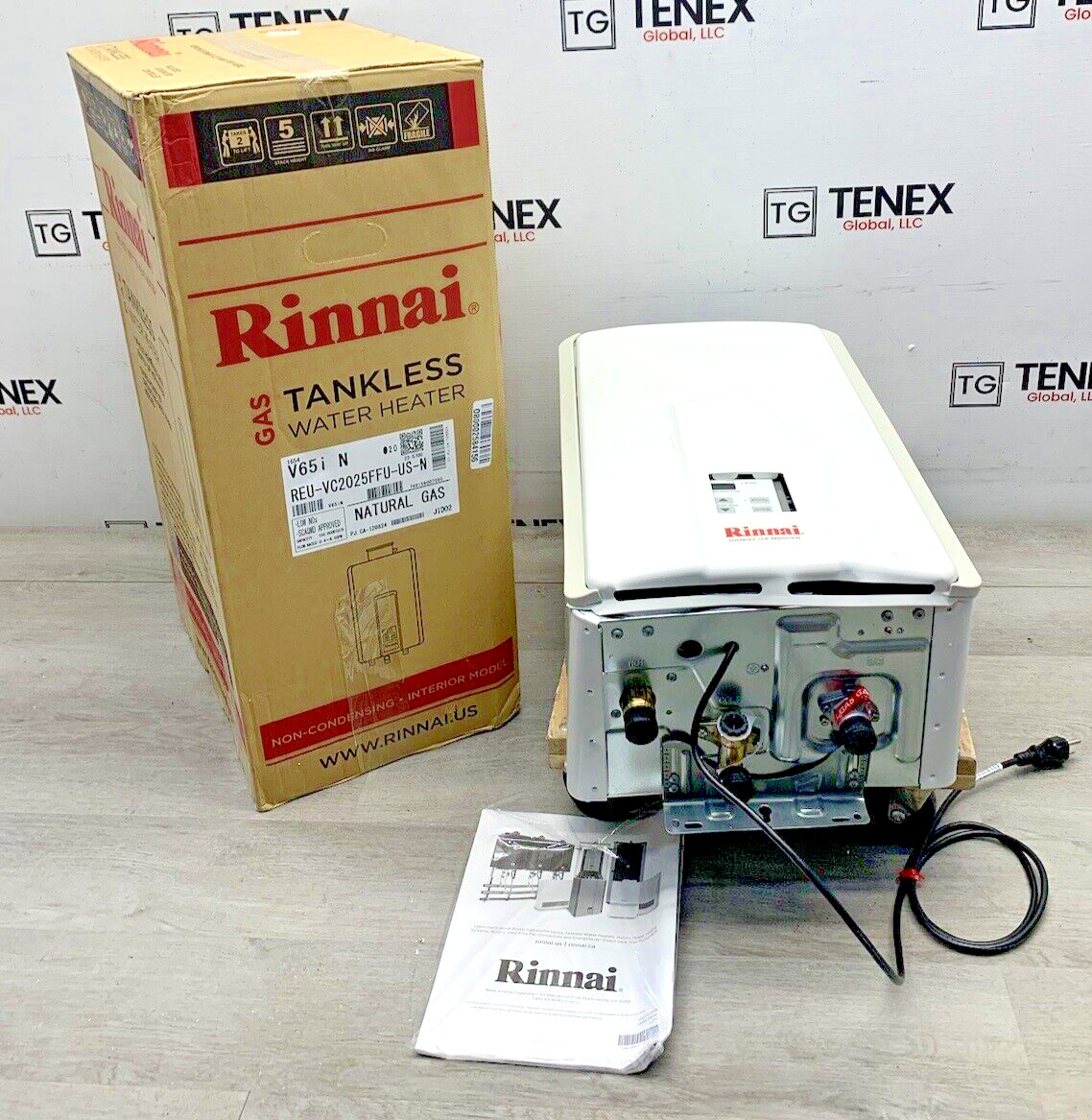 Rinnai V65iN Indoor Tankless Water Heater Natural Gas 150K BTU (S-30 #5218)