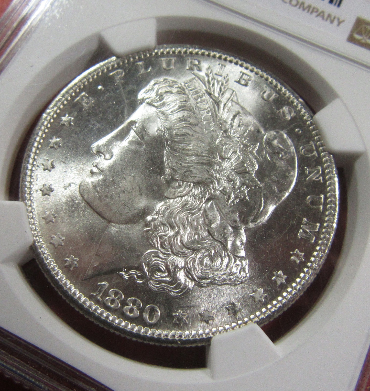 1880-S $1 NGC MS64. Pretty & lustrous Morgan dollar. (1026046)