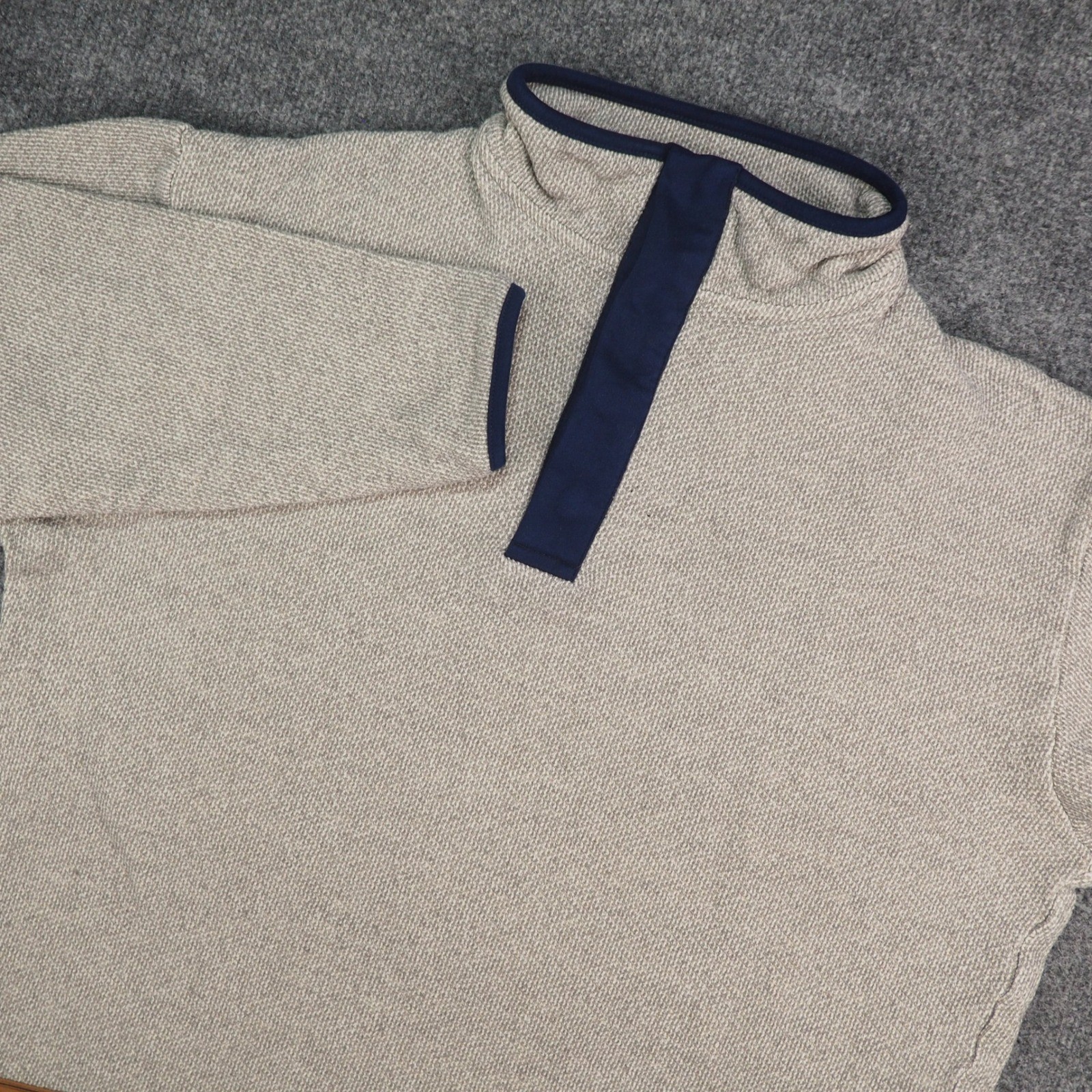 Southern Marsh Pullover Mens Medium Tan Quarter Snap Preppy Outdoor Fleece