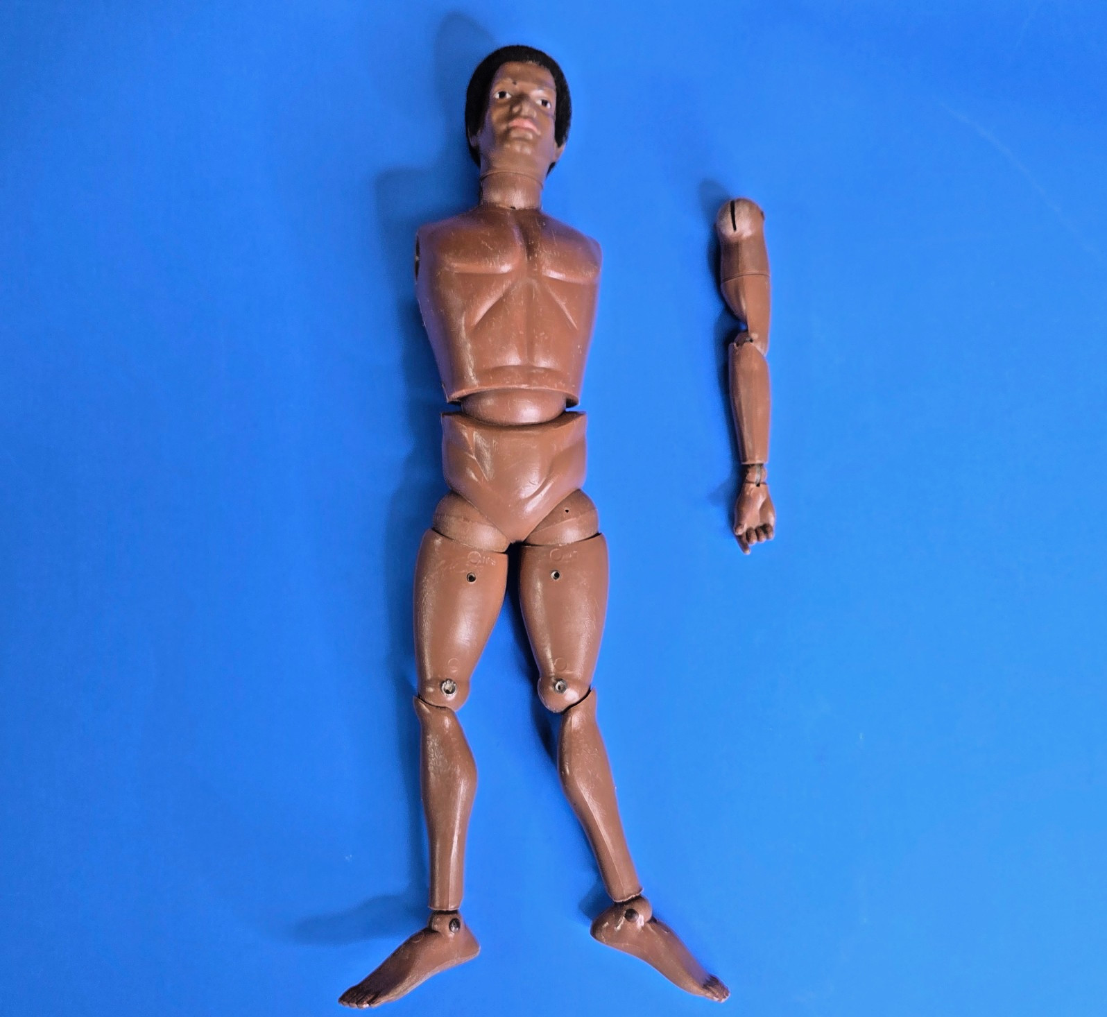 Vintage 1970’s GI JOE black Adventure Team BLACK missing arm parts repair Vintage 1970’s GI JOE black Adventure Team BLACK missing arm parts repair