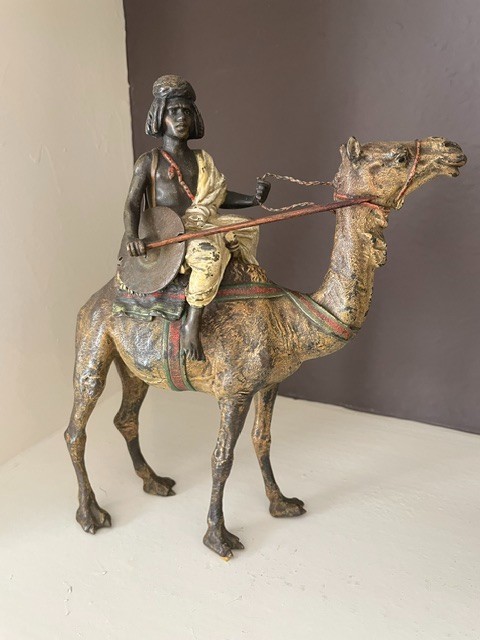 Rare antique cold painted Vienna bronze contributed to Franz Bergmann Rare antique cold painted Vienna bronze contributed to Franz Bergmann
