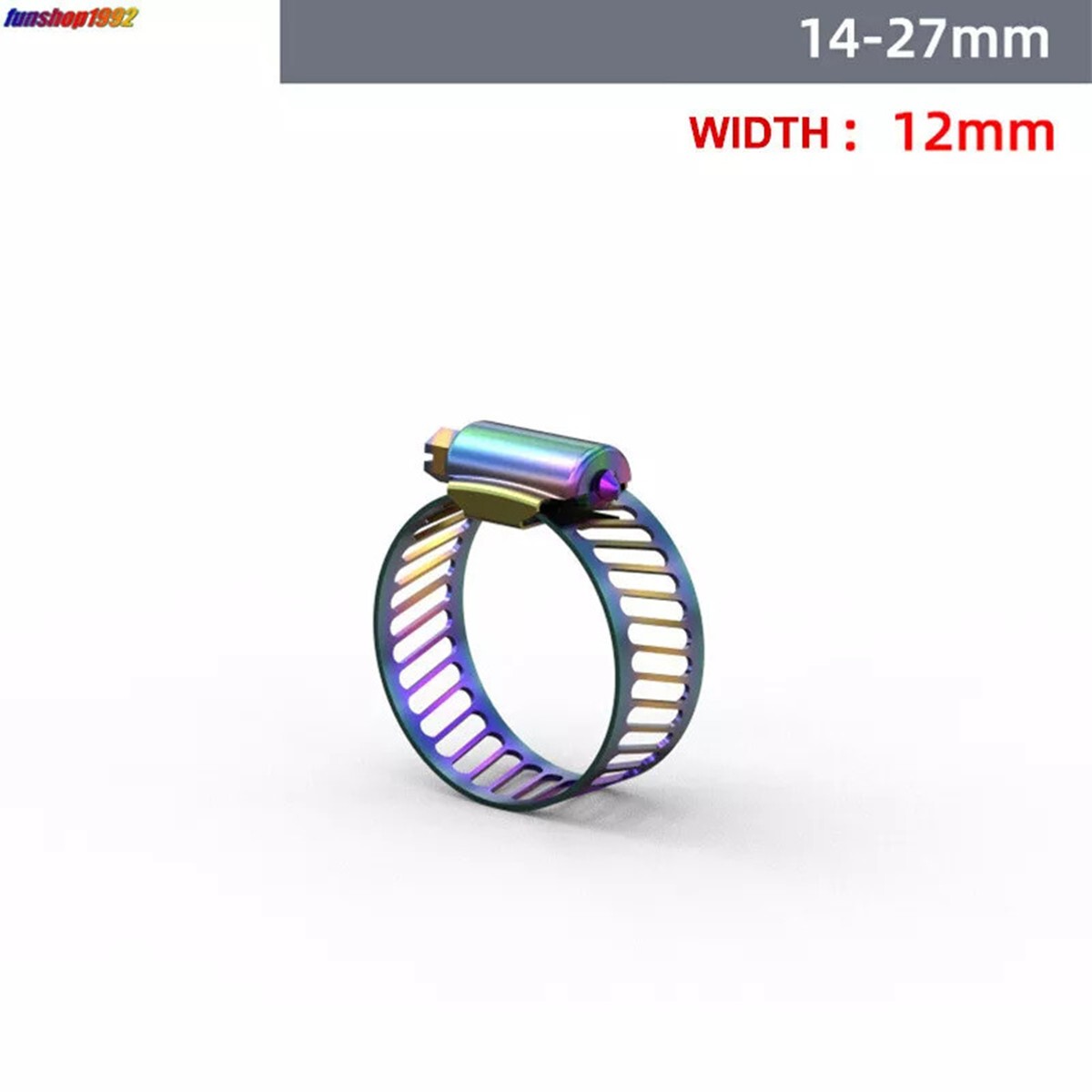 2PCS Car Motorcycle 304 Stainless Steel Hose Clamp Burnt Titanium Multicolor 2PCS Car Motorcycle 304 Stainless Steel Hose Clamp Burnt Titanium Multicolor