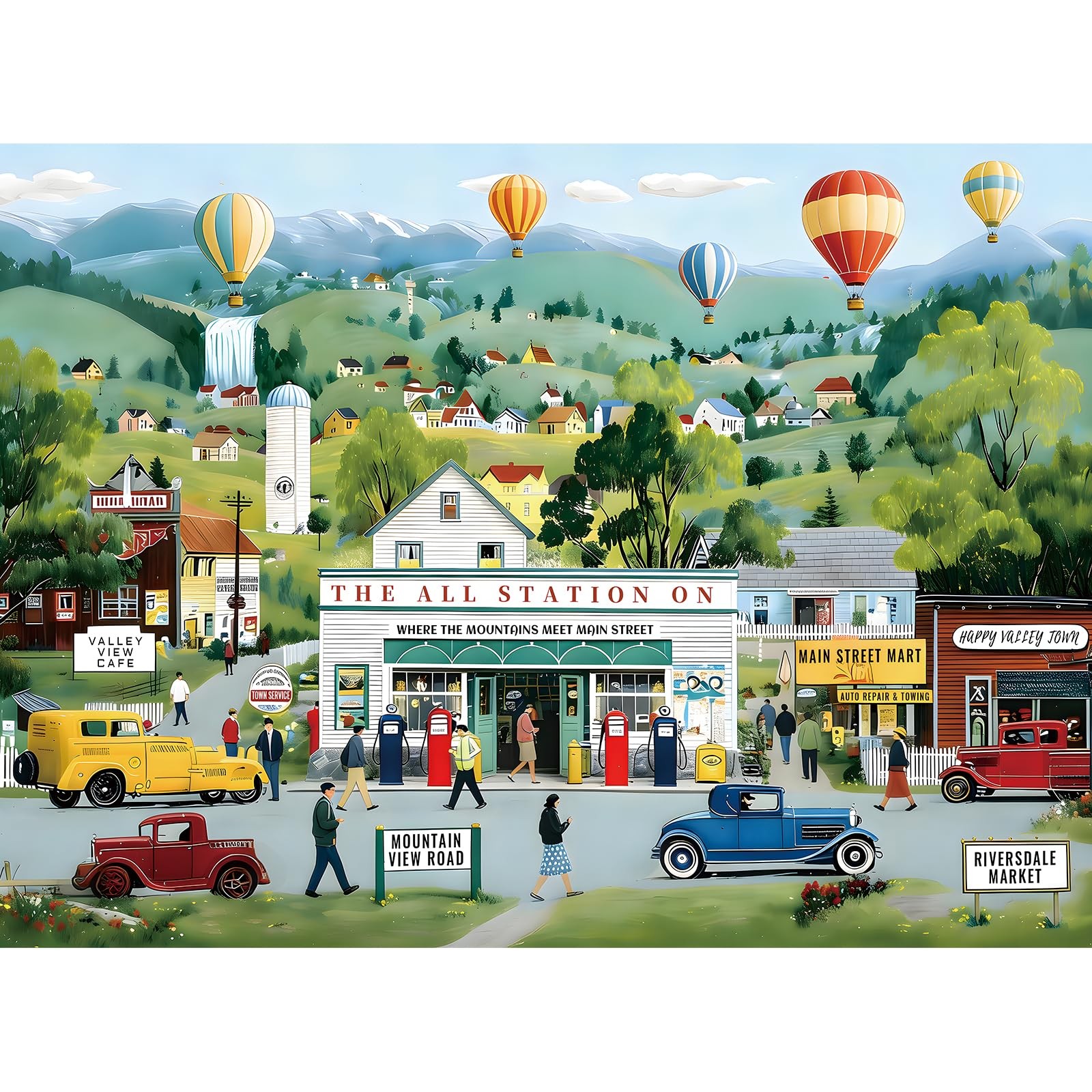 Vintage Town 500 Piece Jigsaw Puzzle for Adults 20.5 x 15 Inch Vintage Town 500 Piece Jigsaw Puzzle for Adults 20.5 x 15 Inch