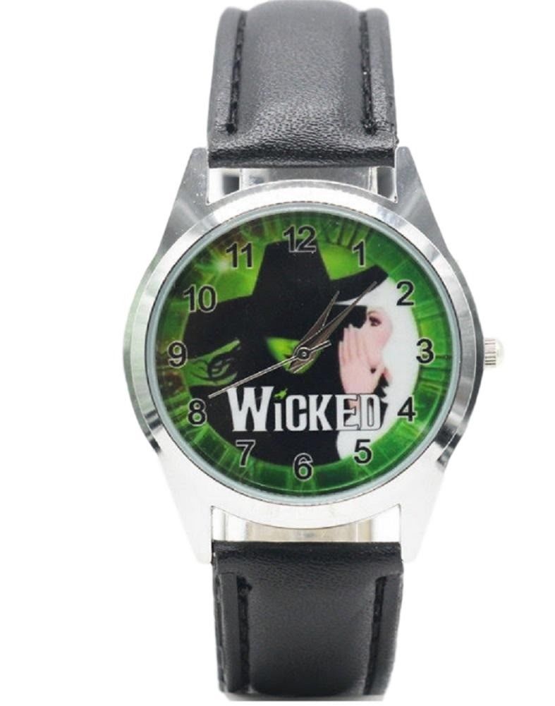 Broadway\'s Hit Musical Wicked Green Backing Leather Band Wrist Watch Broadway\'s Hit Musical Wicked Green Backing Leather Band Wrist Watch